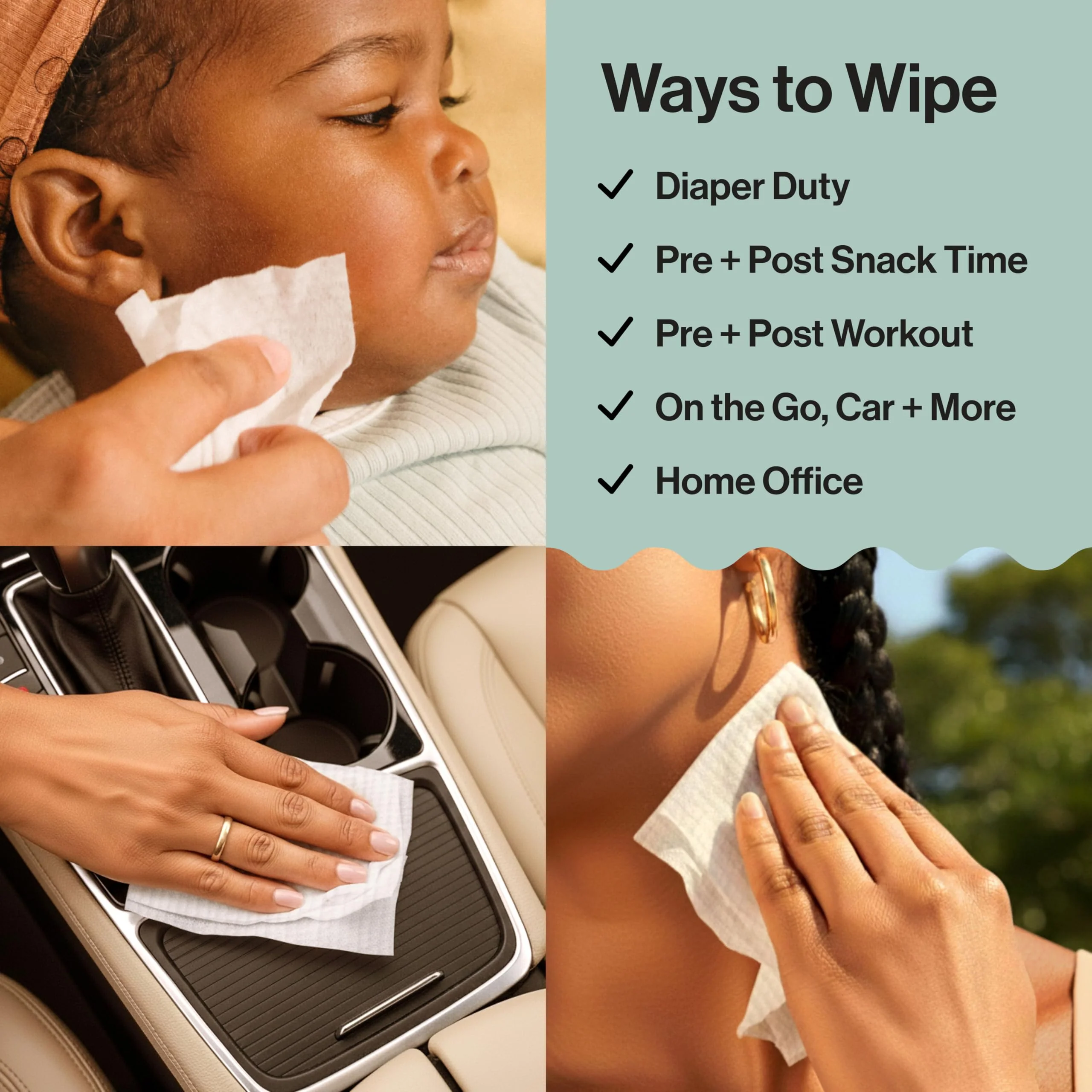 The Honest Company Hypoallergenic Multi-Use Baby Wipes for Sensitive Skin, Geo Mood, 288 Count - Image 5