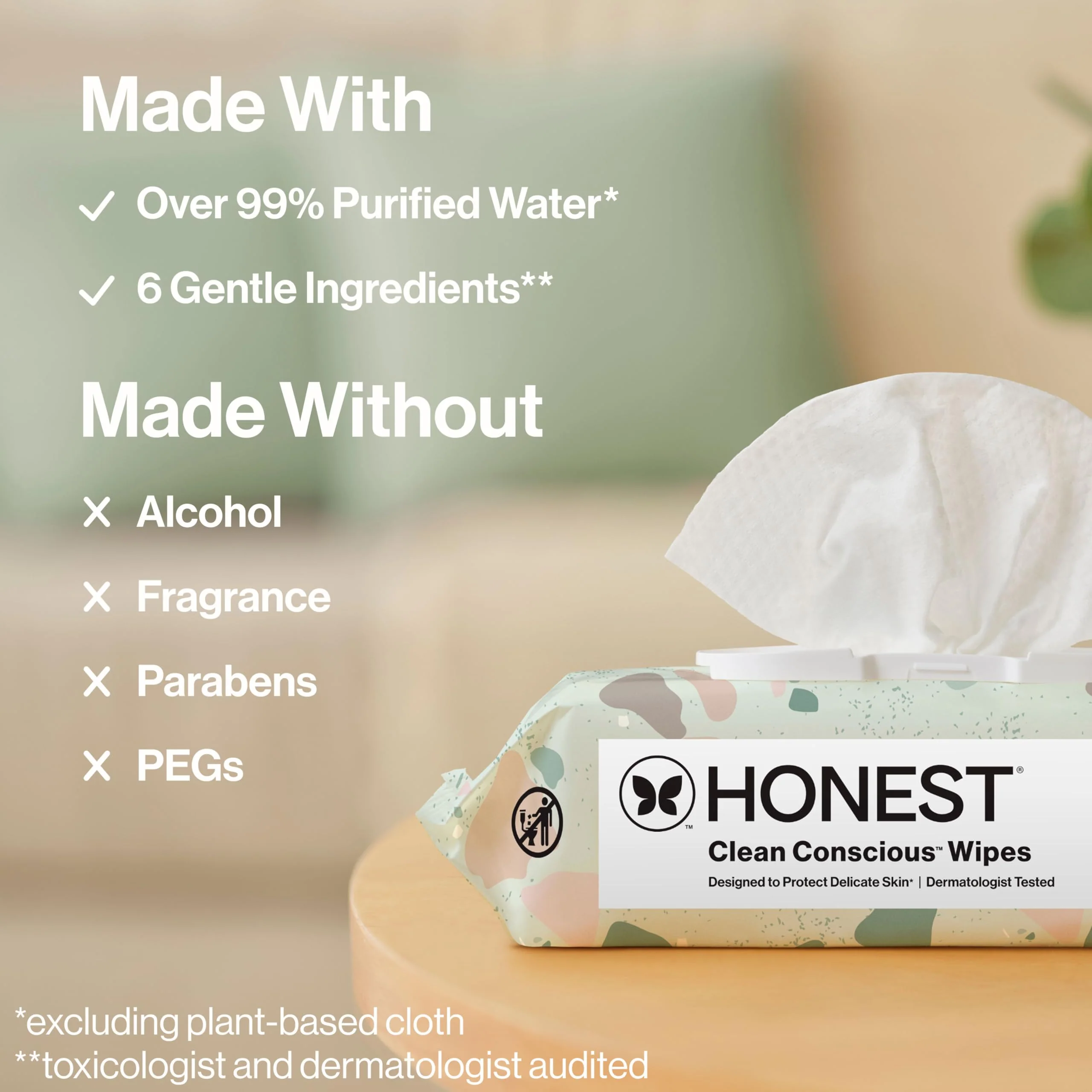 The Honest Company Hypoallergenic Multi-Use Baby Wipes for Sensitive Skin, Geo Mood, 288 Count - Image 6