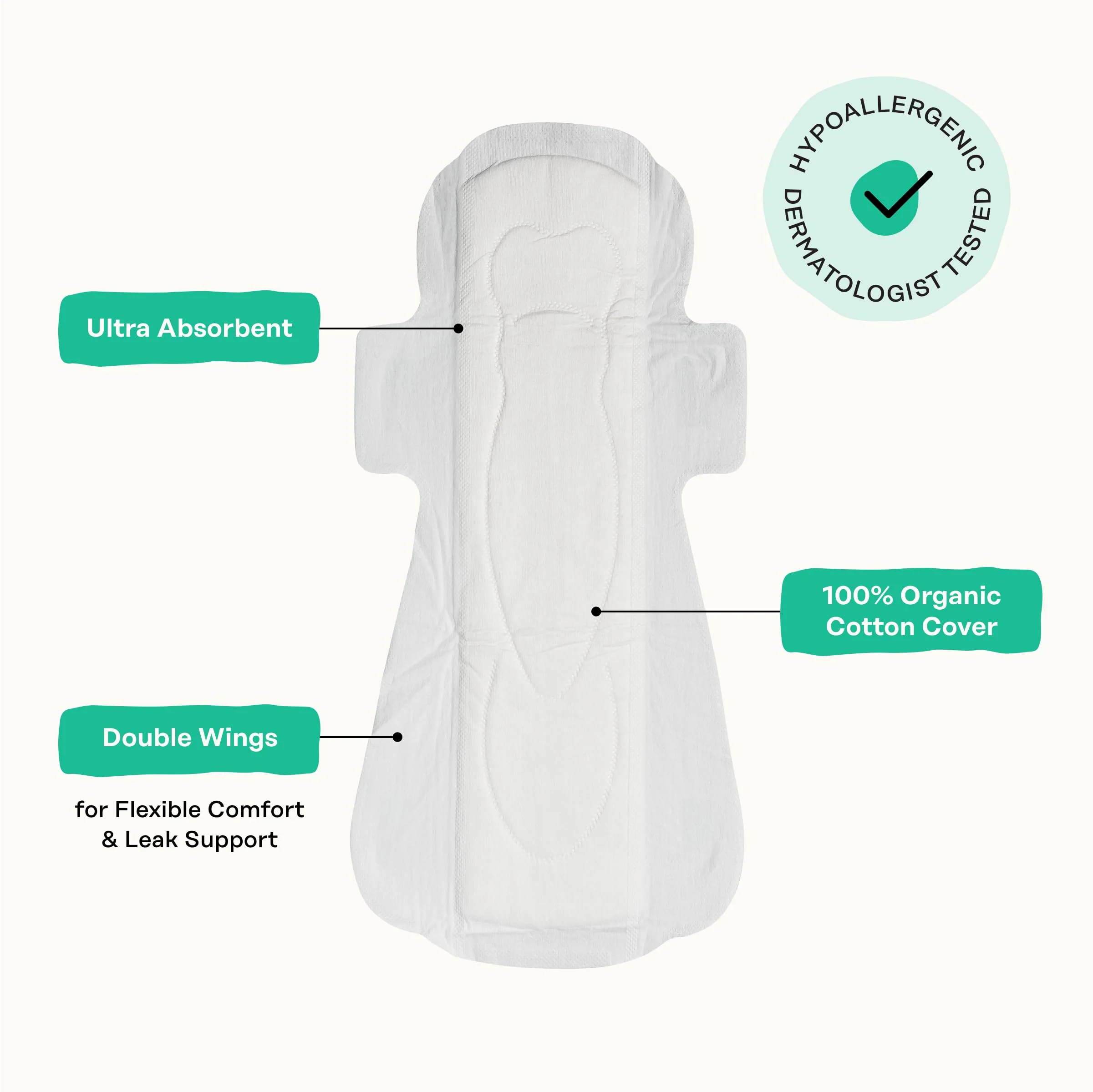 The Honey Pot Company - 48 ct - Herbal Pads for Women - Overnight w/Wings - Infused w/Essential Oils for Cooling Effect & Organic Cotton Cover - Feminine Care - Image 5