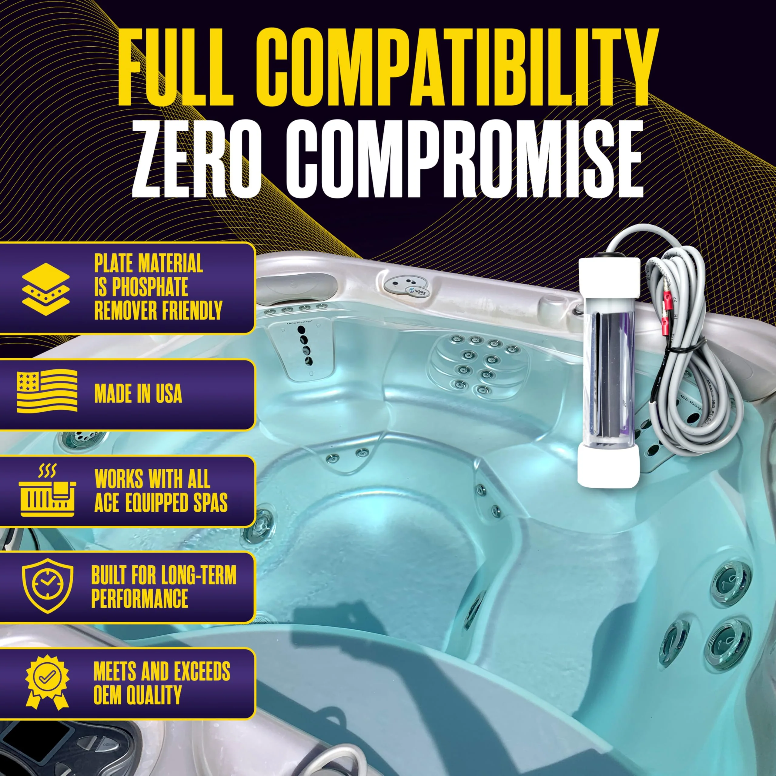 The Hot Tub Wizard - The Scepter Salt Cell Replacement for ACE Sanitizing System by Hot Spring - 76078 Quality Replacement Part - Easy Install, Long Lasting - Hotsprings Spa Parts - Made in the USA - Image 7