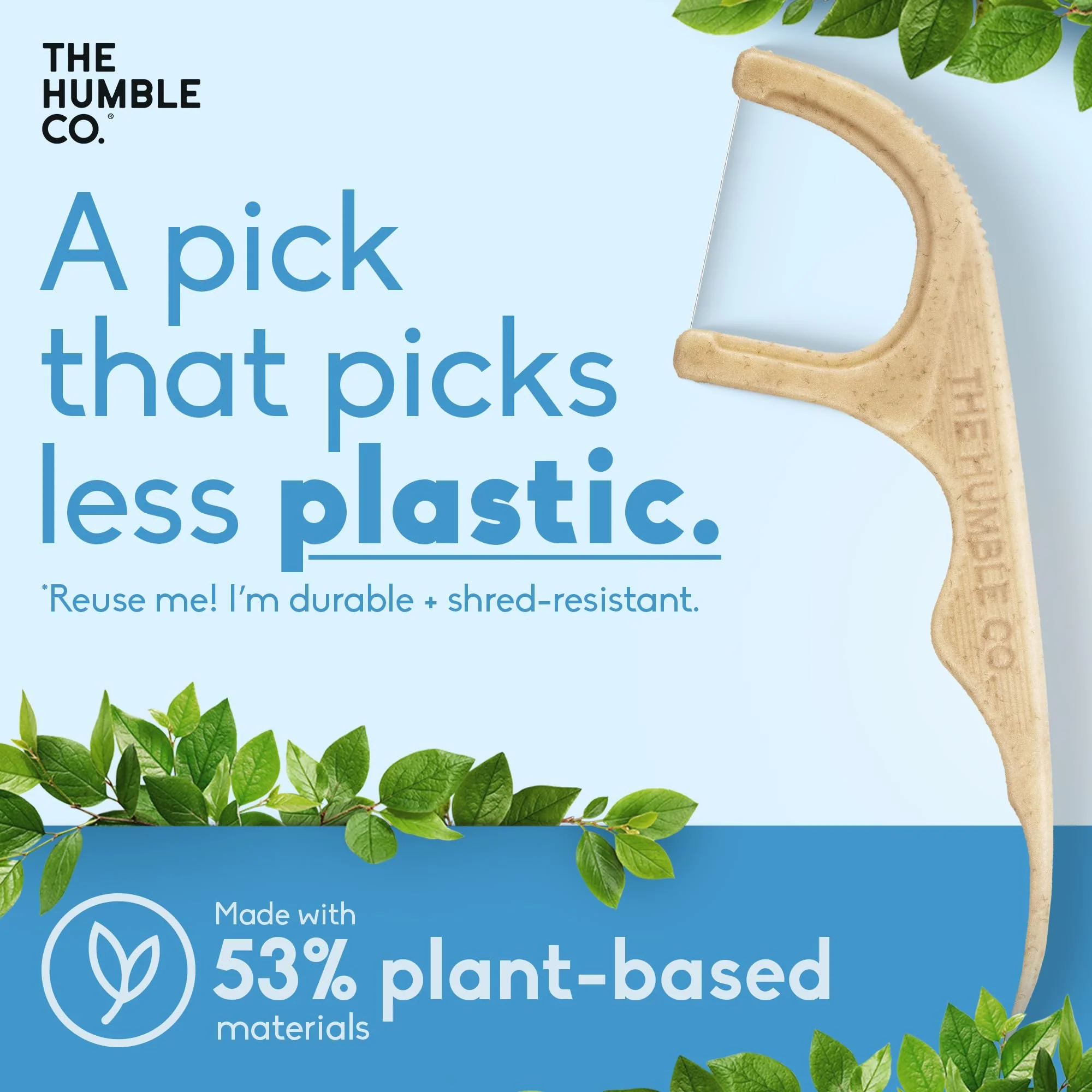The Humble Co Dental Floss Picks for Teeth, 200 Count (Mint) - Single Thread Tooth Picks Flossers for Adults Gum Health - Plant-Based Toothpick Floss for Interdental Oral Care & Hygiene - Image 4