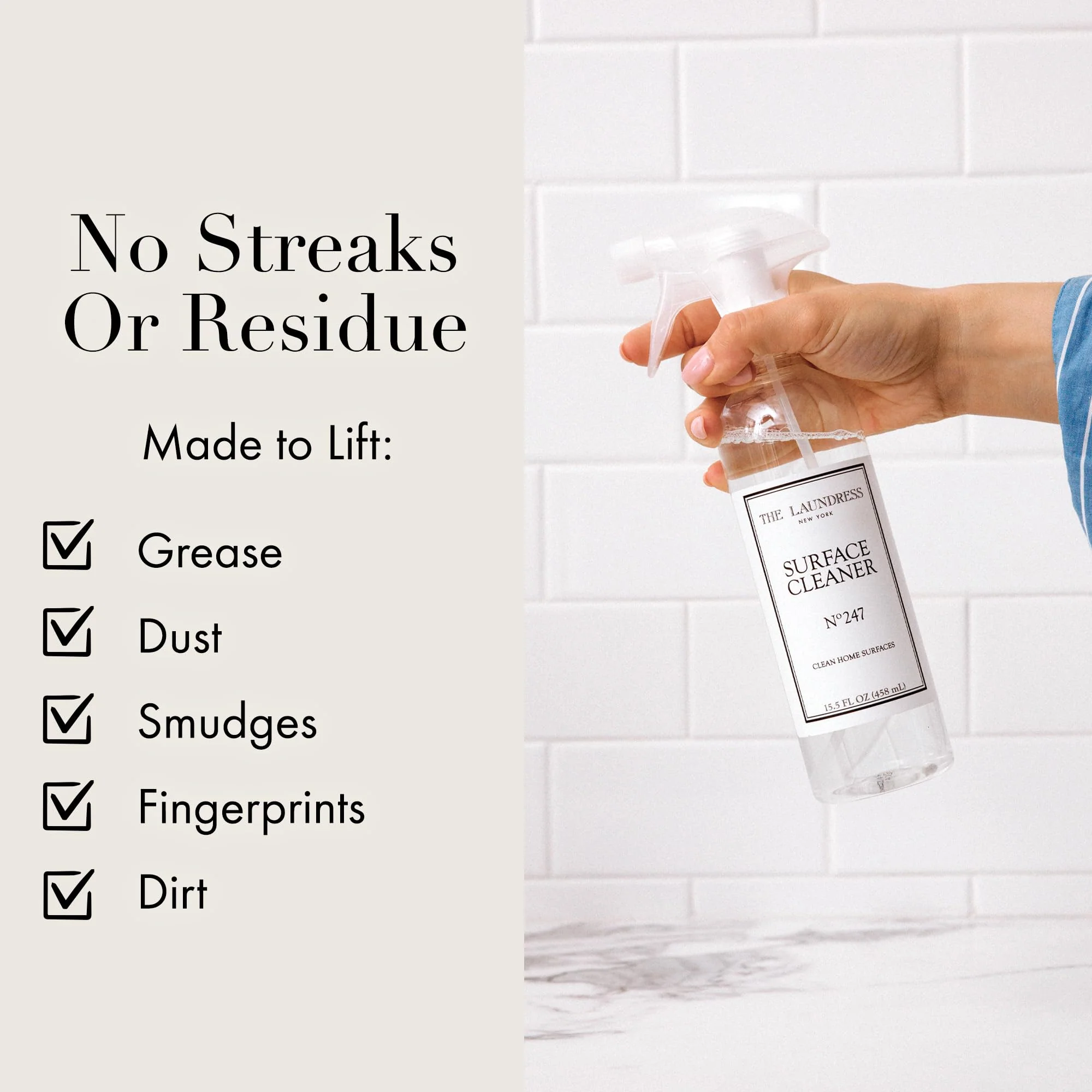 The Laundress Surface Cleaner, No. 247 Scented; Safe for Granite, Marble, Porcelain, & Wood; Bio-Based Ingredients; 15.5 Fl OZ - Image 5