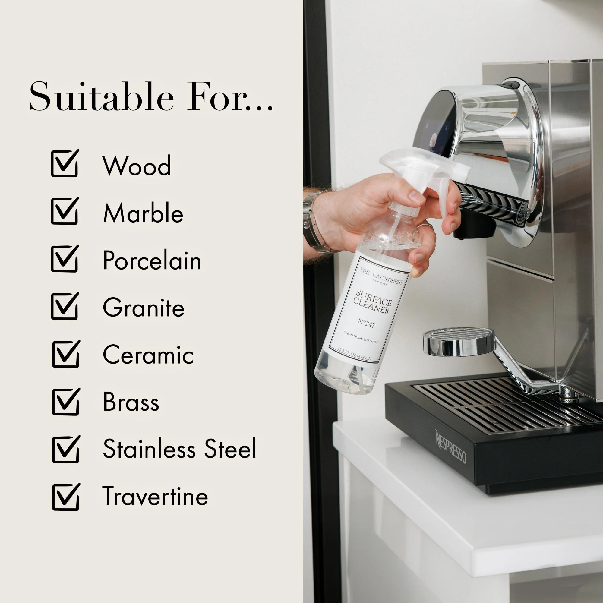The Laundress Surface Cleaner, No. 247 Scented; Safe for Granite, Marble, Porcelain, & Wood; Bio-Based Ingredients; 15.5 Fl OZ - Image 6