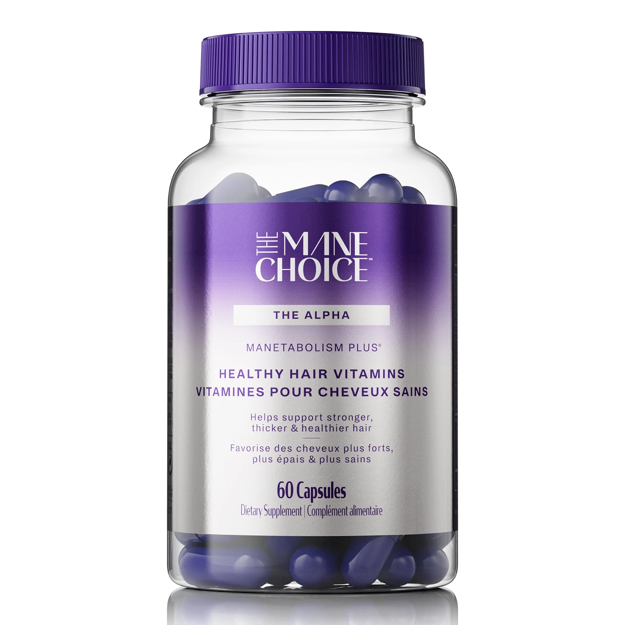 The Mane Choice MANETABOLISM Plus Healthy Hair Growth Vitamins - Supplements for Longer, Thicker, Healthier Hair - Hair Skin & Nails Vitamins for Women & Men (60 Capsules) Packaging May Vary
