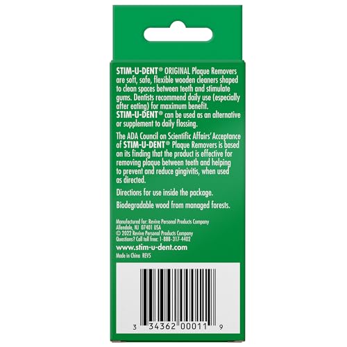 The Natural Dentist Stim-U-Dent Mint Dental Picks, Wooden Toothpicks for Food & Plaque Removal, Travel-Friendly, 24 Packs of 25 (600 Picks) - Image 2