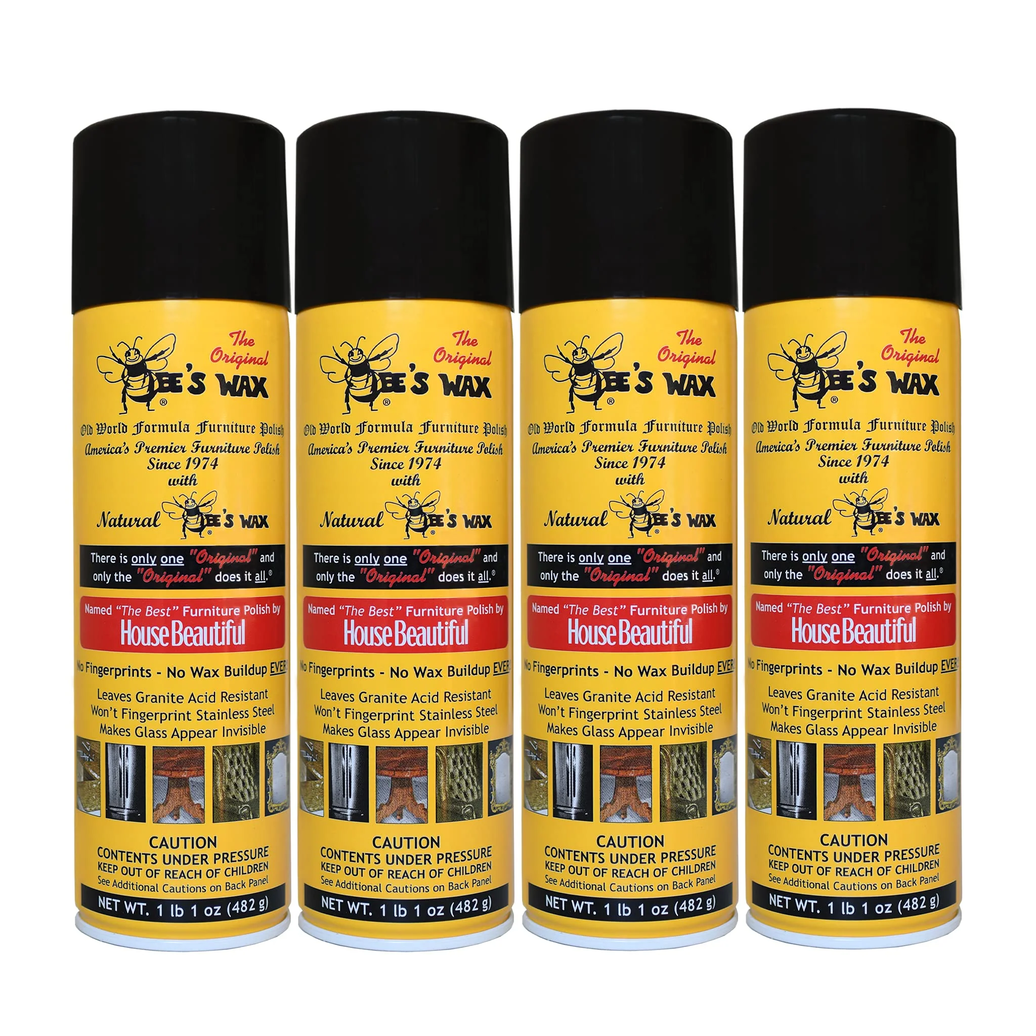 The Original BEE'S WAX Old World Formula Furniture Polish - 4 Pack