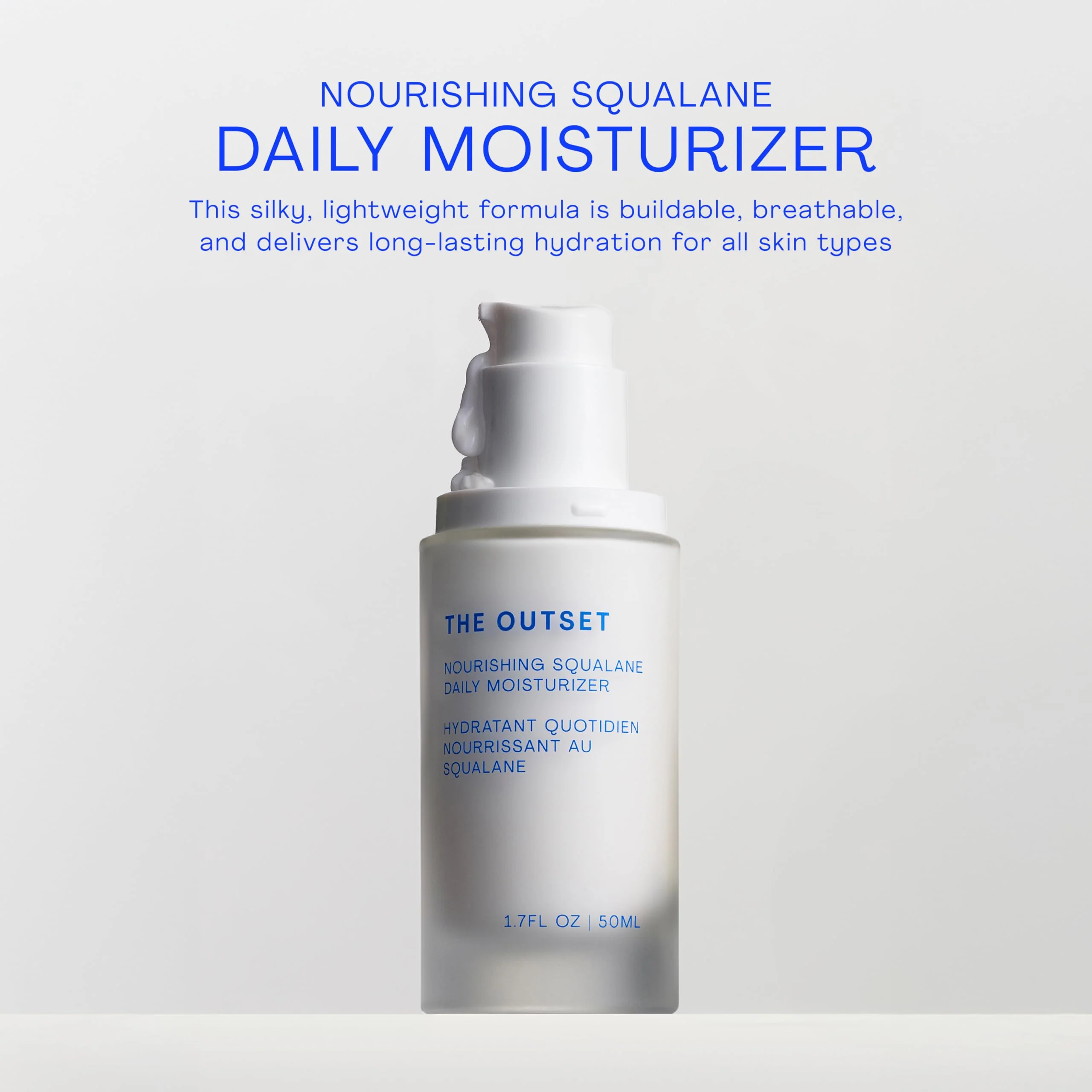 The Outset Squalane Daily Face Moisturizer, Hydrating Barrier Repair Face Cream, Non-Comedogenic, Fragrance-Free, Gluten Free Clean Vegan Facial Moisturizer for Sensitive & All Skin Types – 1.7 fl oz - Image 6