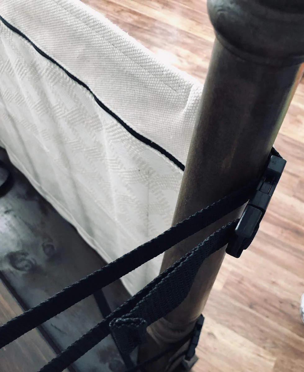 The Stair Barrier Banister to Banister No Drill Baby Gate for Stairs - Fabric Excellence Easy Setup Maximum Security with Portable Pet Gate for Stairs - Climb-Proof Neat and Tidy Fabric Baby Gate - Image 3