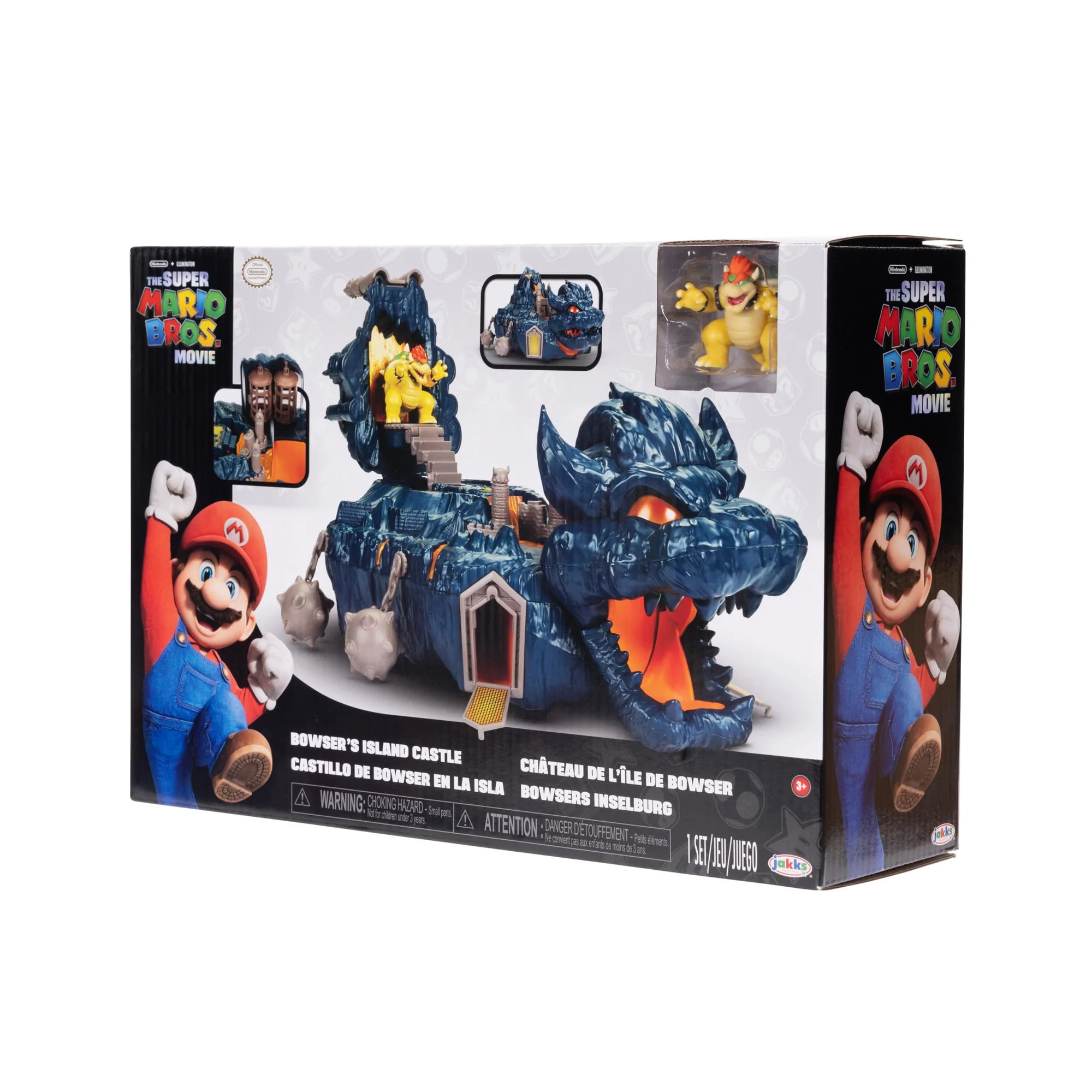 The Super Mario Bowser Island Castle Playset with 2.5” Bowser Action Figure & Interactive Pieces - Image 7