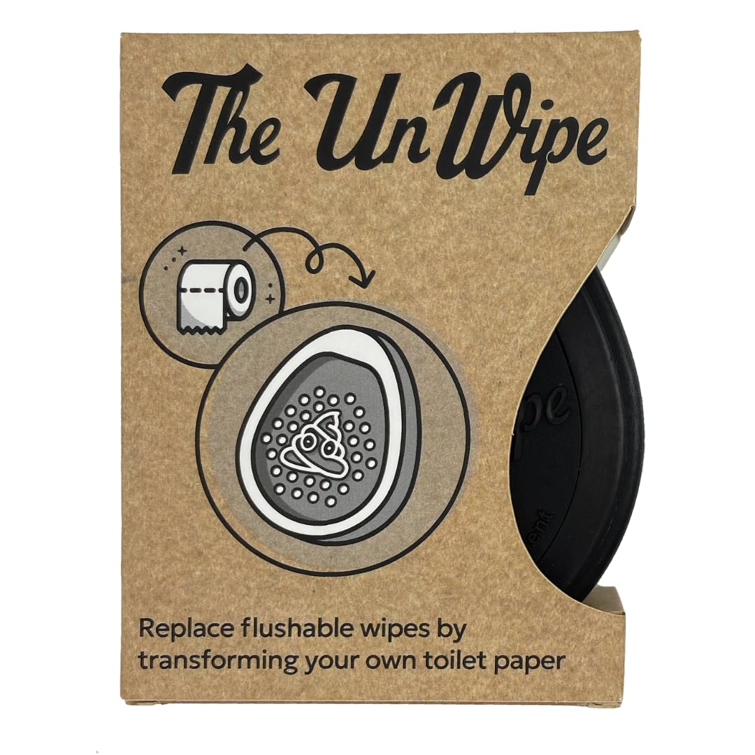 The UnWipe – Textured, Portable, Septic-Safe Tush Cleaning Instead of Flushable or Baby Wipes, Black LE - Image 3