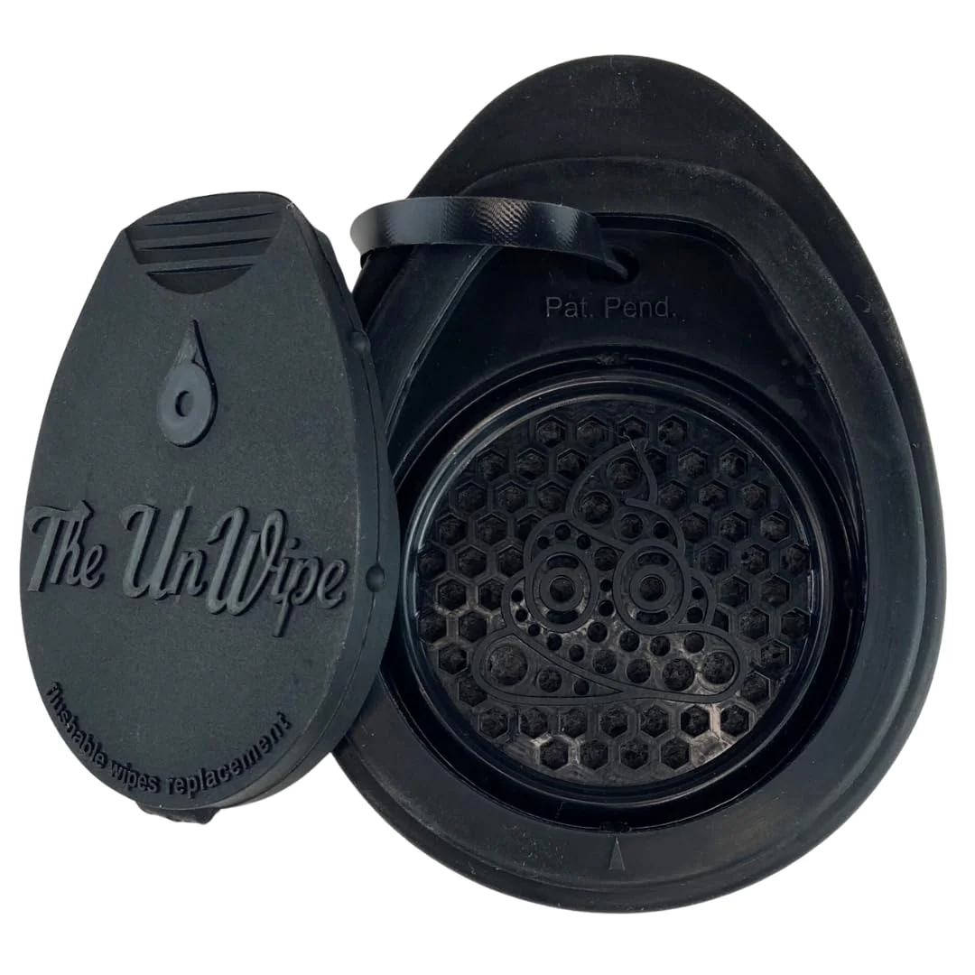 The UnWipe – Textured, Portable, Septic-Safe Tush Cleaning Instead of Flushable or Baby Wipes, Black LE - Image 4