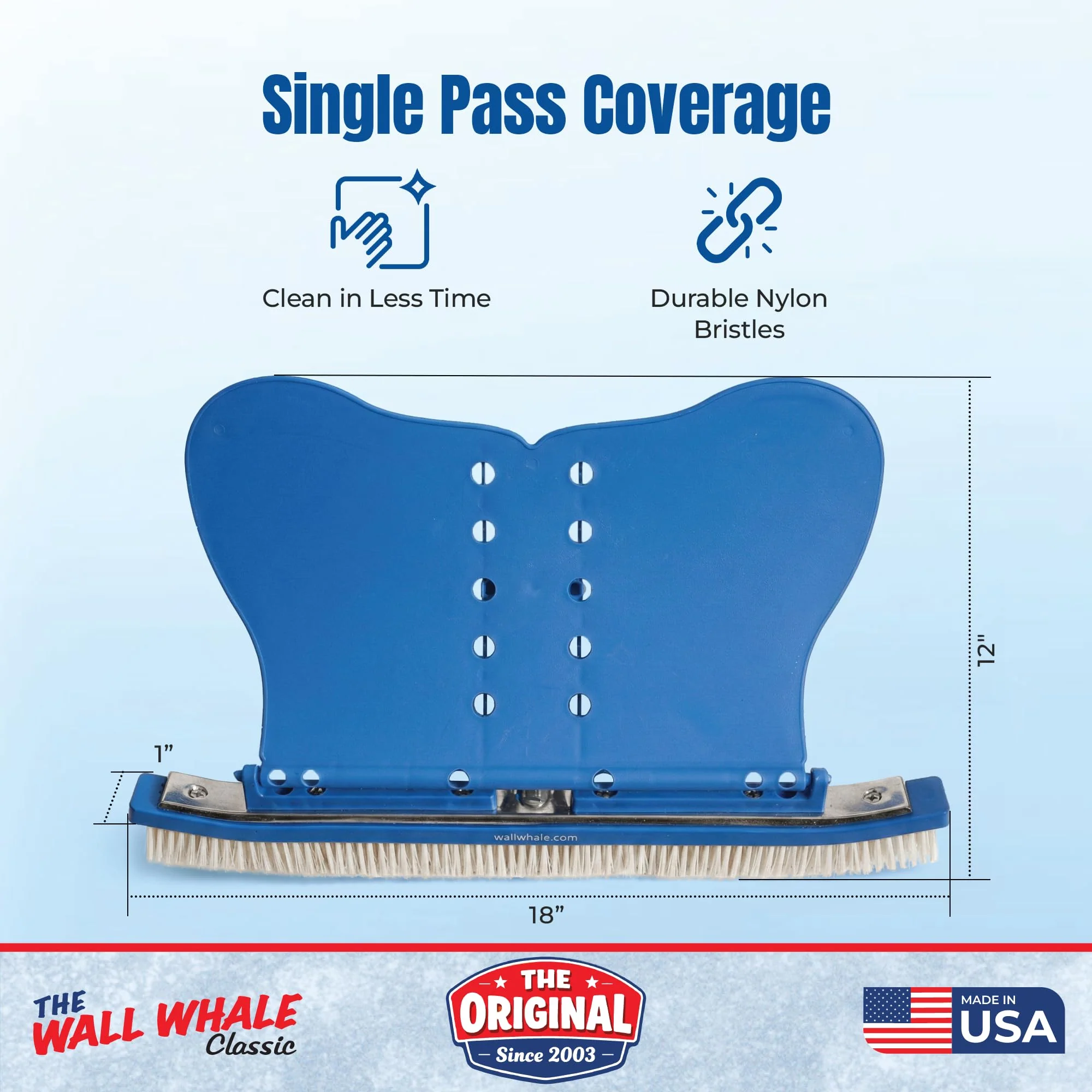 The Wall Whale 18" Swimming Pool Brush - Image 2