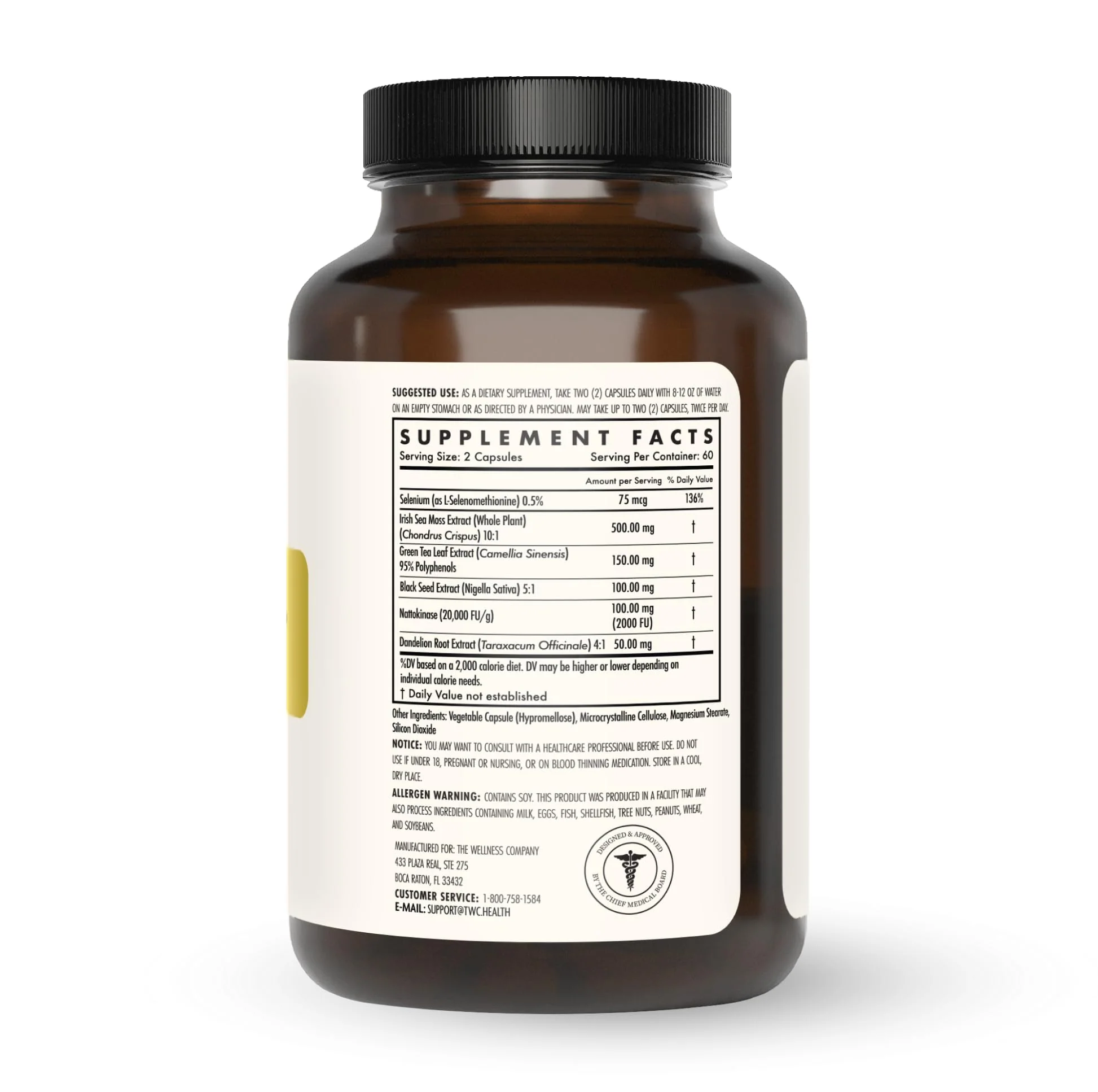 The Wellness Company Spike Support - Detox, Immune Health, Blood Flow, Anti-Clotting - Nattokinase, Dandelion Root, & Black Sativa | 120ct (2 Month Supply) - Image 6