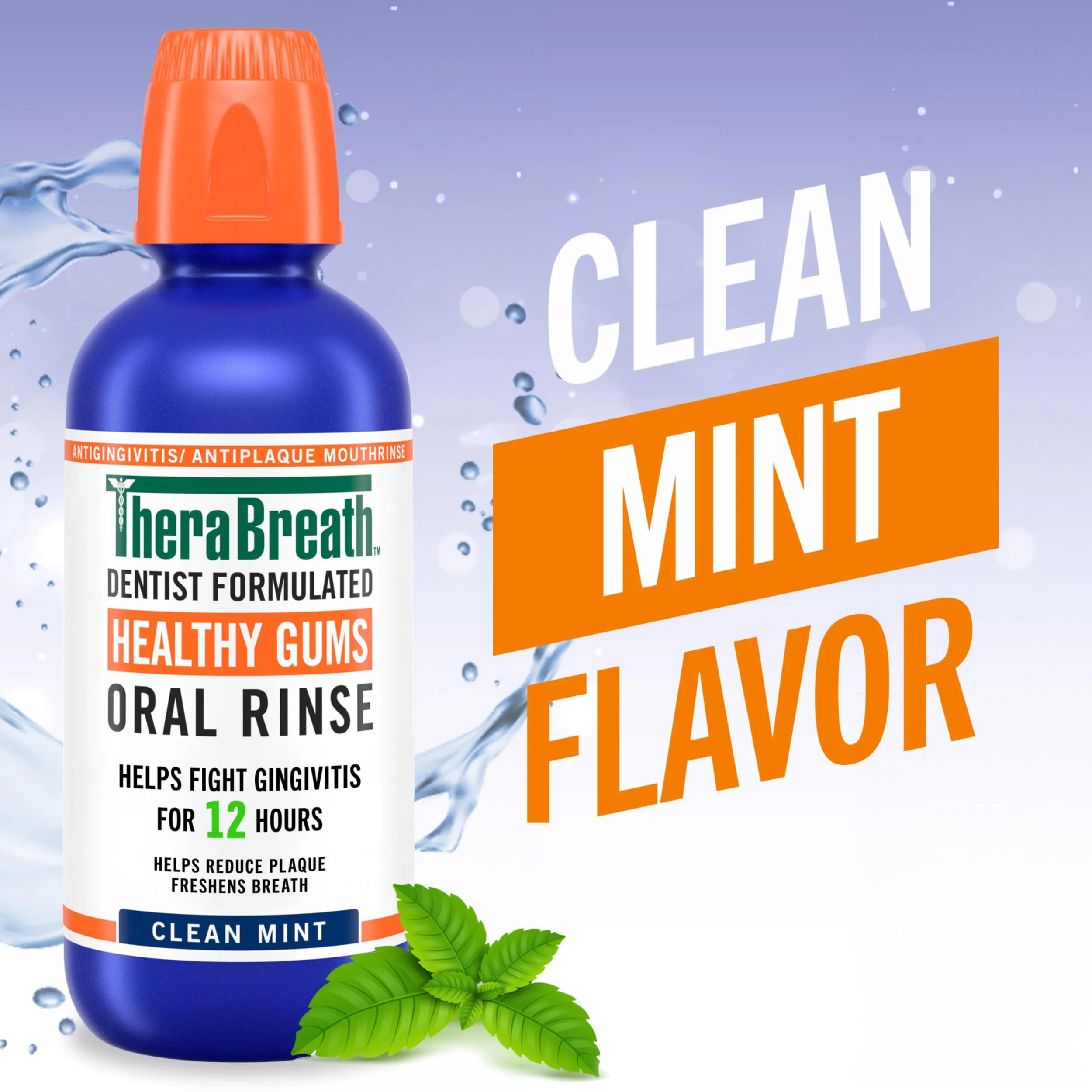 TheraBreath Healthy Gums Oral Rinse, Antigingivitis, Clean Mint Flavor, Dentist Formulated to Help Prevent Gingivitis and Support Gum Health, Alcohol Free, 16 Fl Oz (Pack of 2) - Image 3