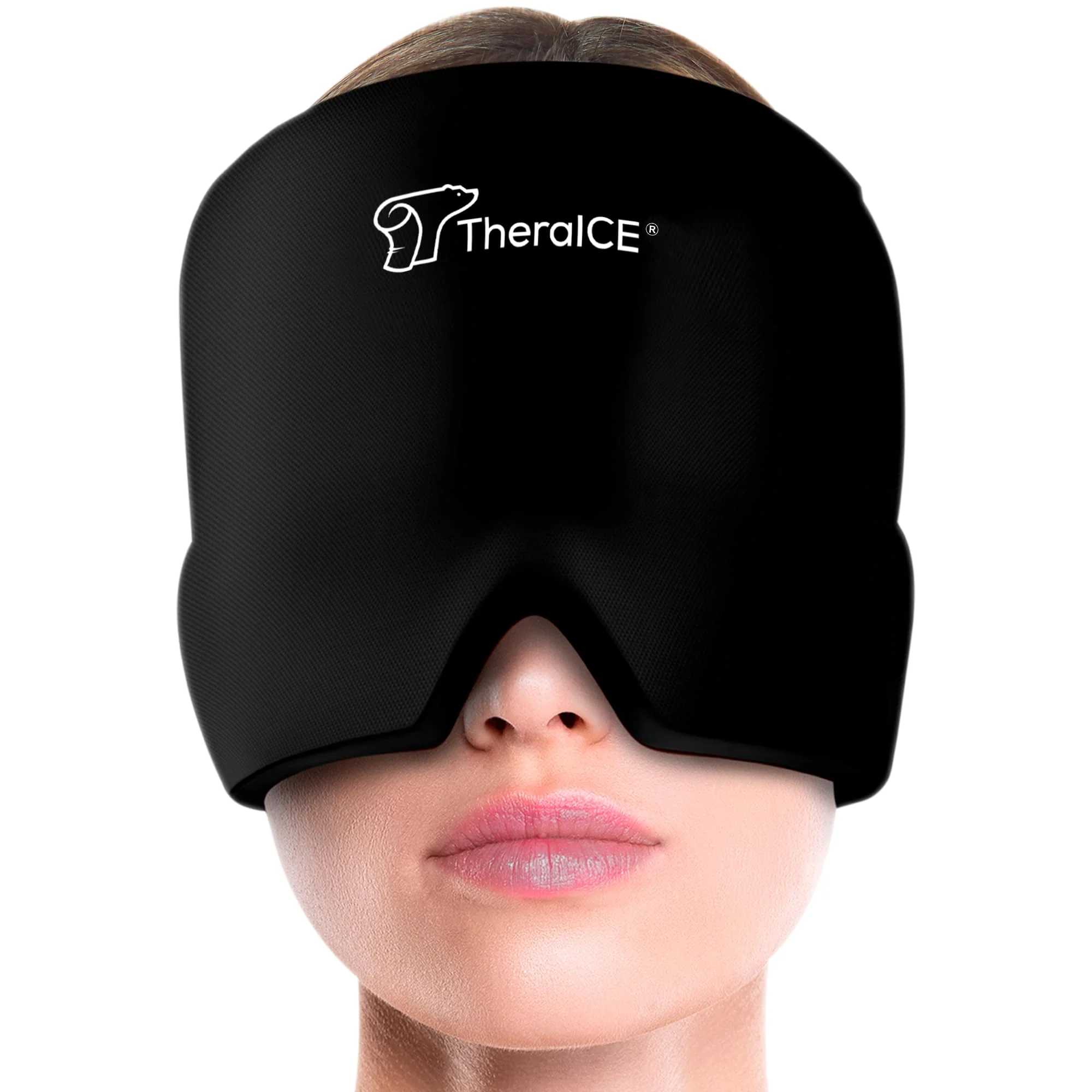 TheraICE Migraine Headache Relief Cap (Original (Black & Pink), 2.00, Count)