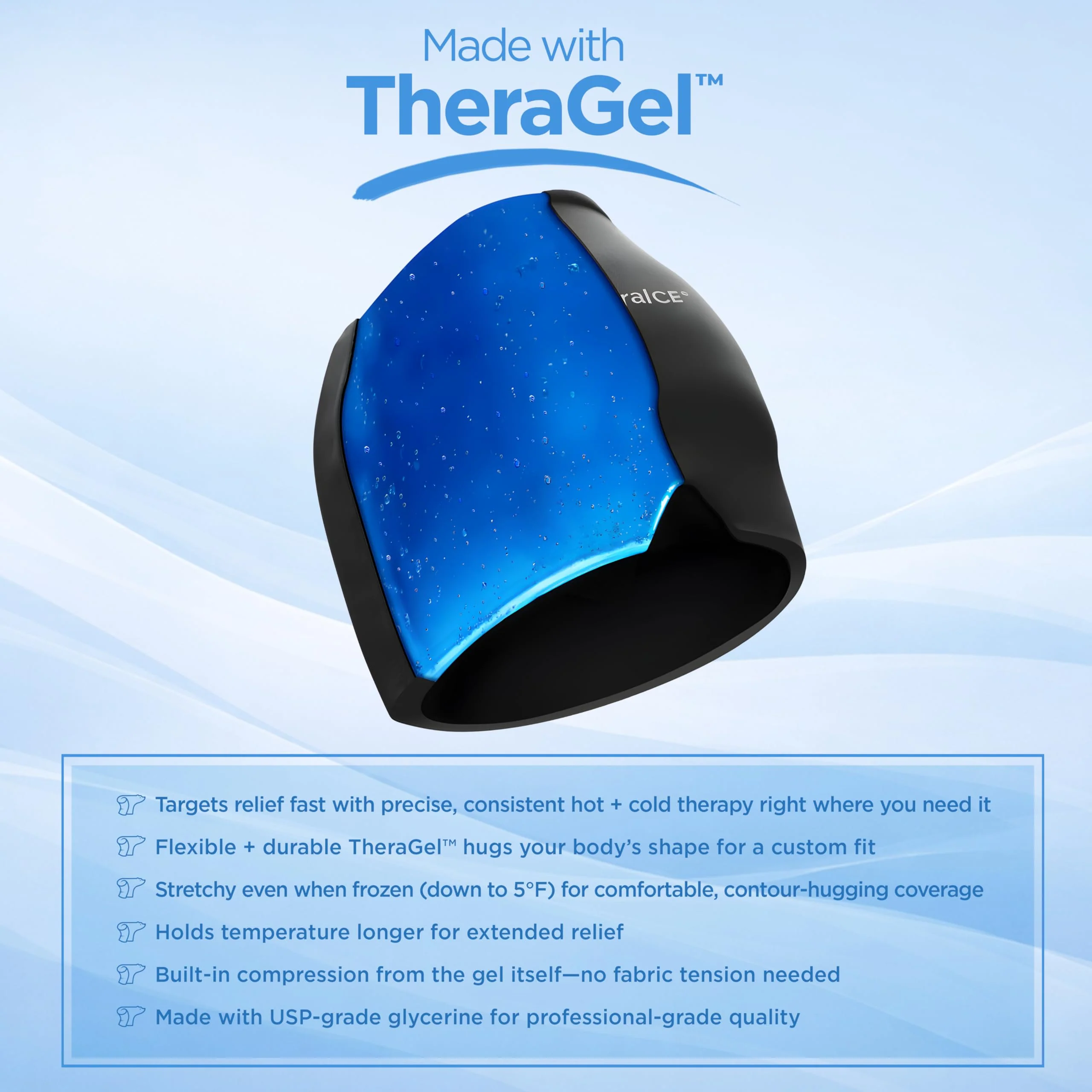 TheraICE Migraine Headache Relief Cap (Original (Black & Pink), 2.00, Count) - Image 4