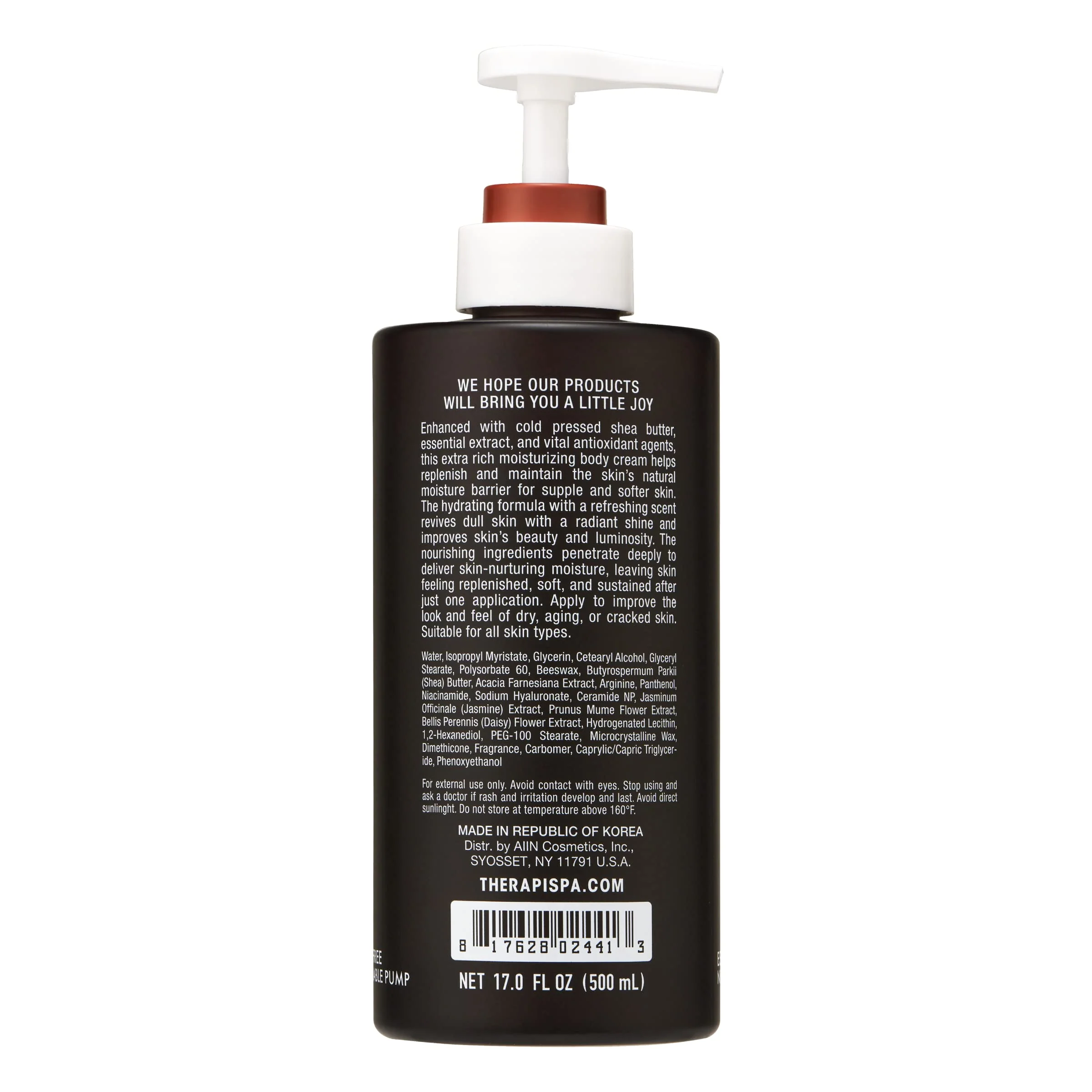 THERAPISPA Scented Body Lotion for Women – Deep Hydration & Nourishing Moisturizer with Shea Butter, Ceramides & Panthenol to Soften & Strengthen Extremely Dry Skin (Acacia, 17.0 fl oz)