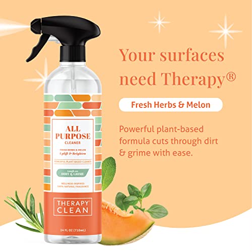Therapy Clean All Purpose Cleaner 24 fl oz (Fresh Herbs & Melon) (6-Pack) - Multi Surface Cleaning Spray, Kitchen Cleaner, Household Multipurpose, Dusting Spray - Image 8
