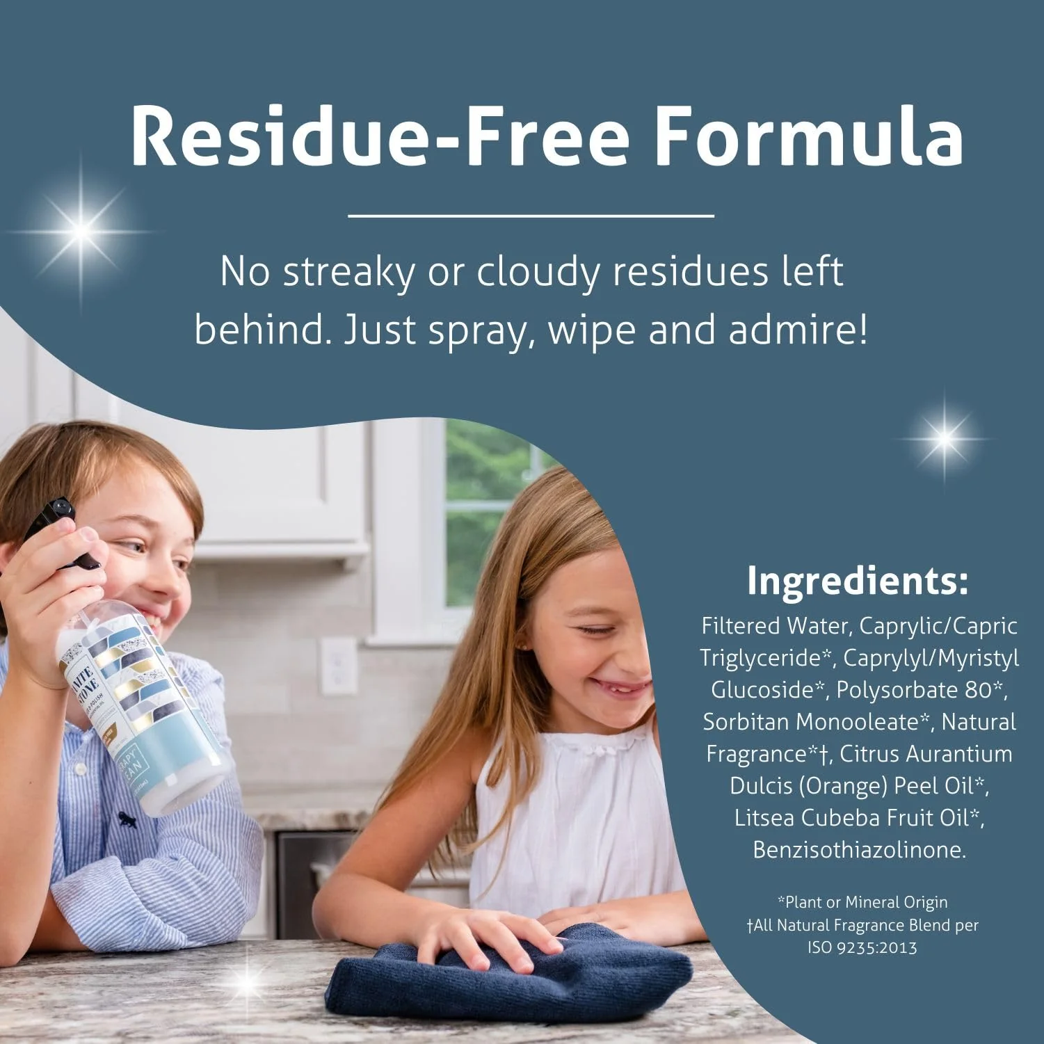 Therapy Granite Countertop Cleaner & Polish (2 Pack - With Microfiber) - pH Neutral, Marble Cleaner, Soapstone, Quartz, Stone, Quartzite, Slate, Limestone, Corian, Laminate - Image 3