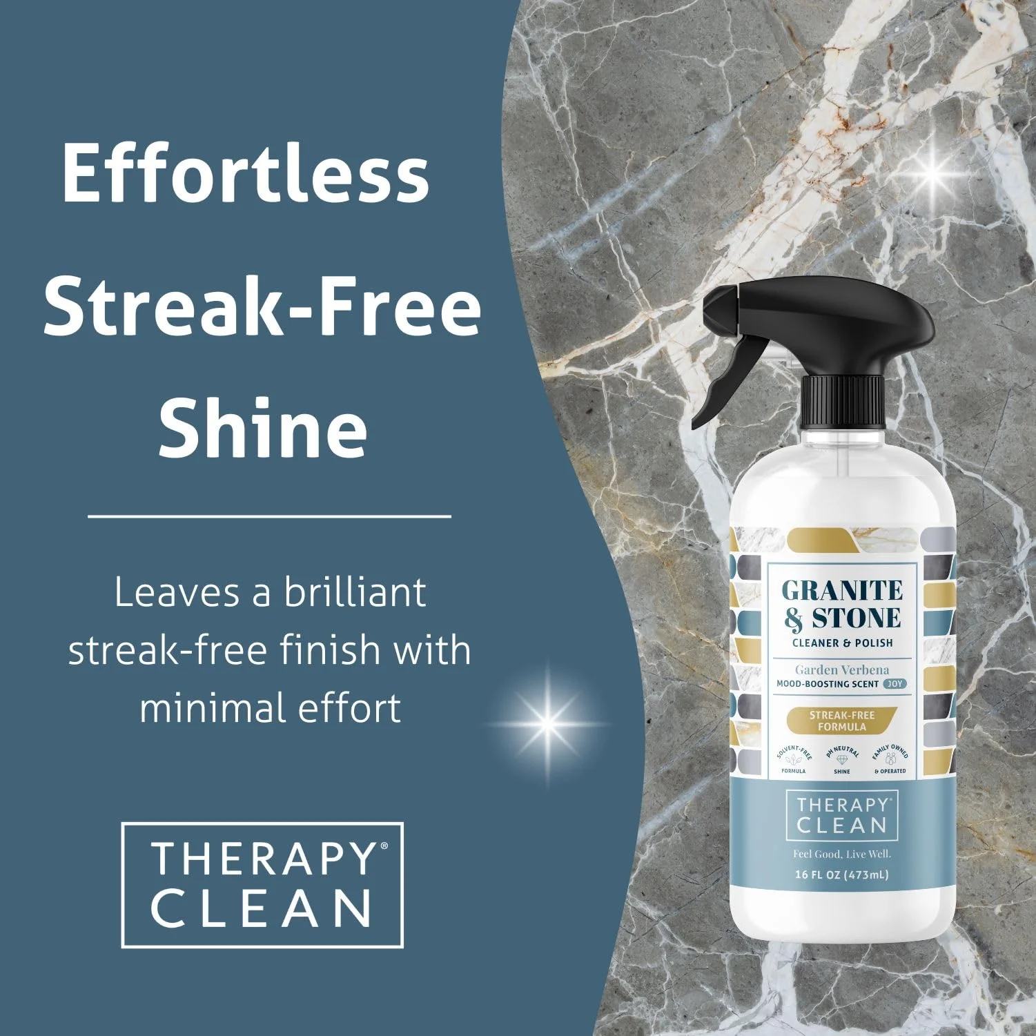 Therapy Granite Countertop Cleaner & Polish (2 Pack - With Microfiber) - pH Neutral, Marble Cleaner, Soapstone, Quartz, Stone, Quartzite, Slate, Limestone, Corian, Laminate - Image 8