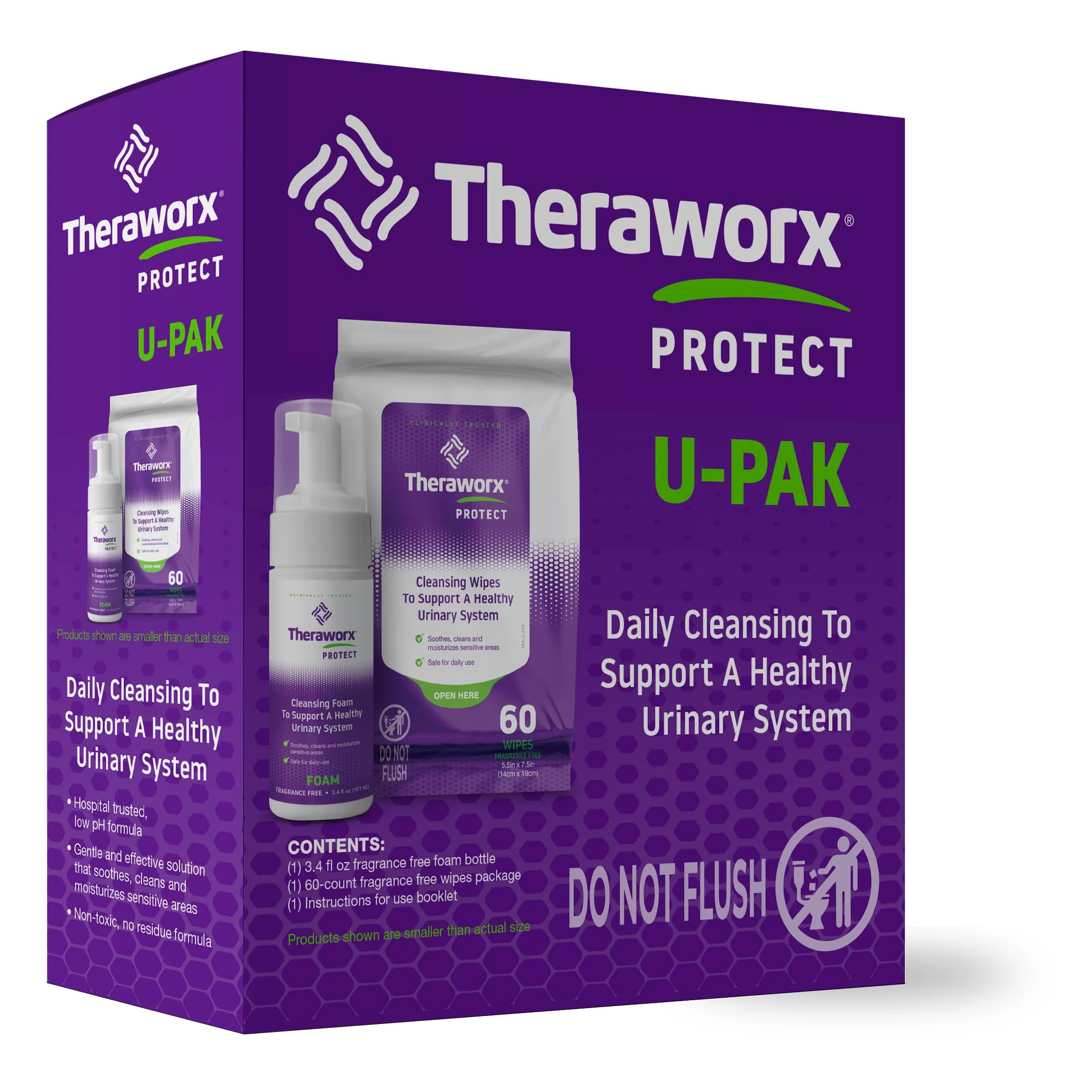 Theraworx Protect U-Pak - Daily Cleansing Kit To Help Support A Healthy Urinary System (Pack of 1) - Image 2