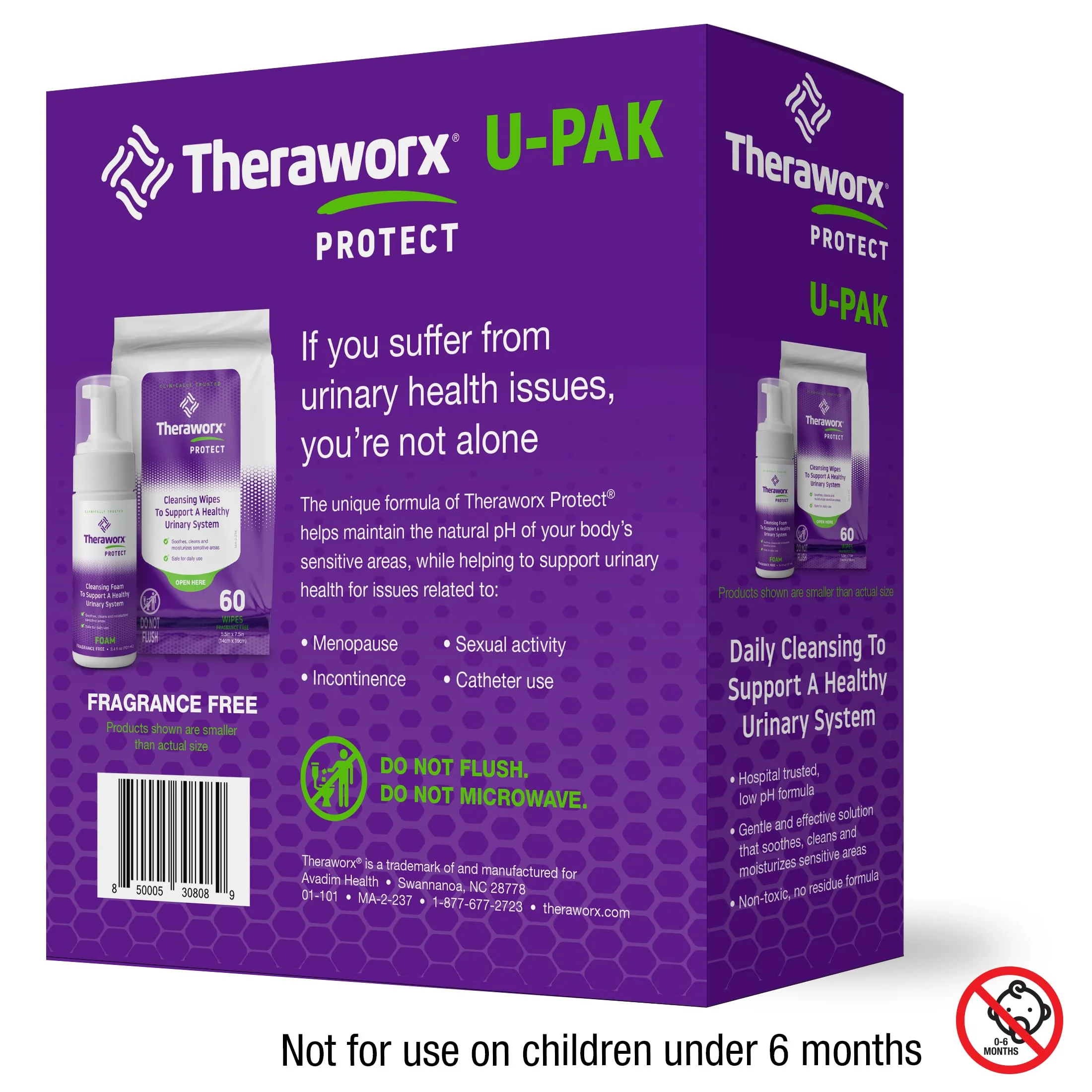 Theraworx Protect U-Pak - Daily Cleansing Kit To Help Support A Healthy Urinary System (Pack of 1) - Image 4