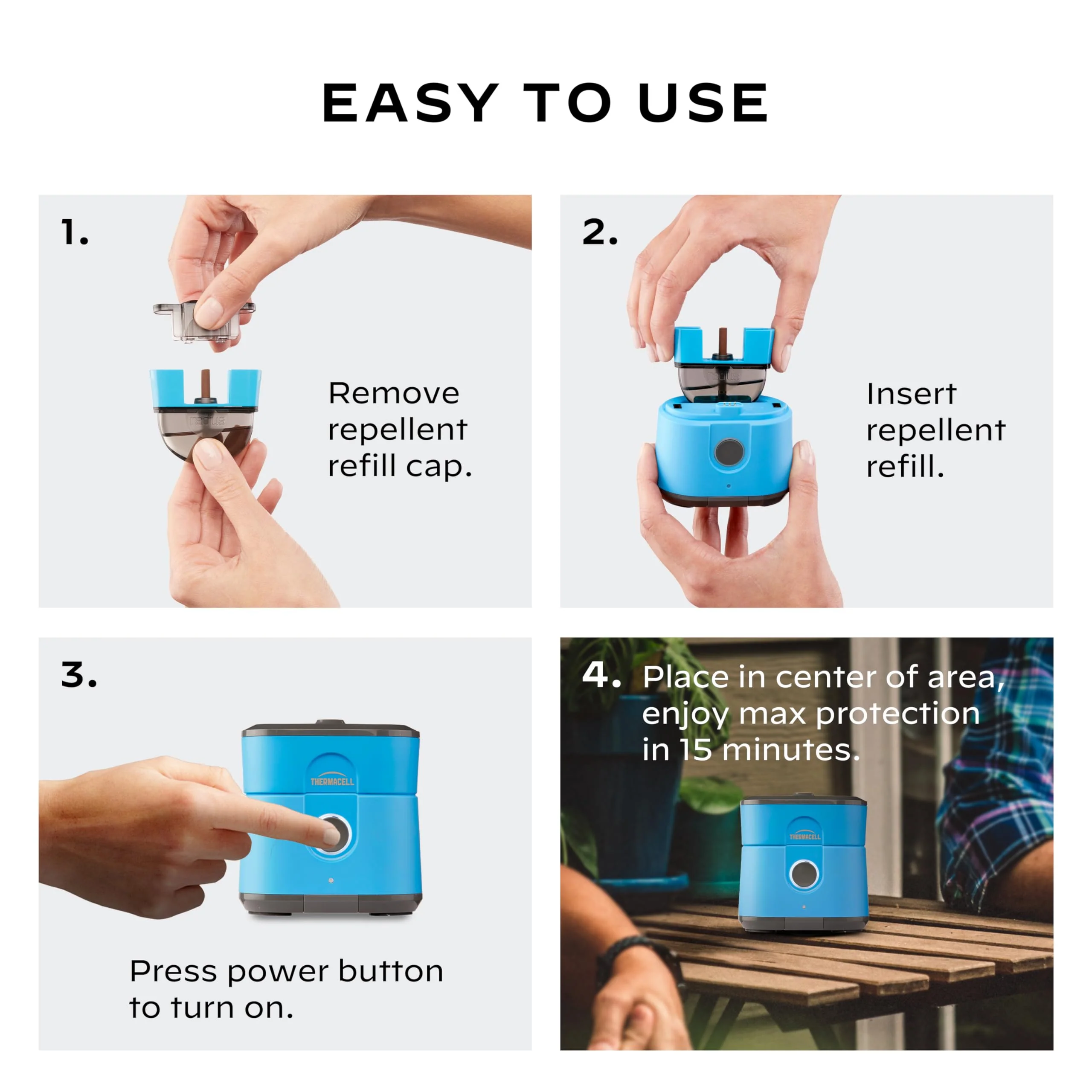 Thermacell Mosquito Repellent Radius Zone, Gen 2.0, Rechargeable; Includes 12-Hour Mosquito Repellent Refill; No Candle or Flame, Easy to Use & Long Lasting; Bug Spray Alternative - Image 5