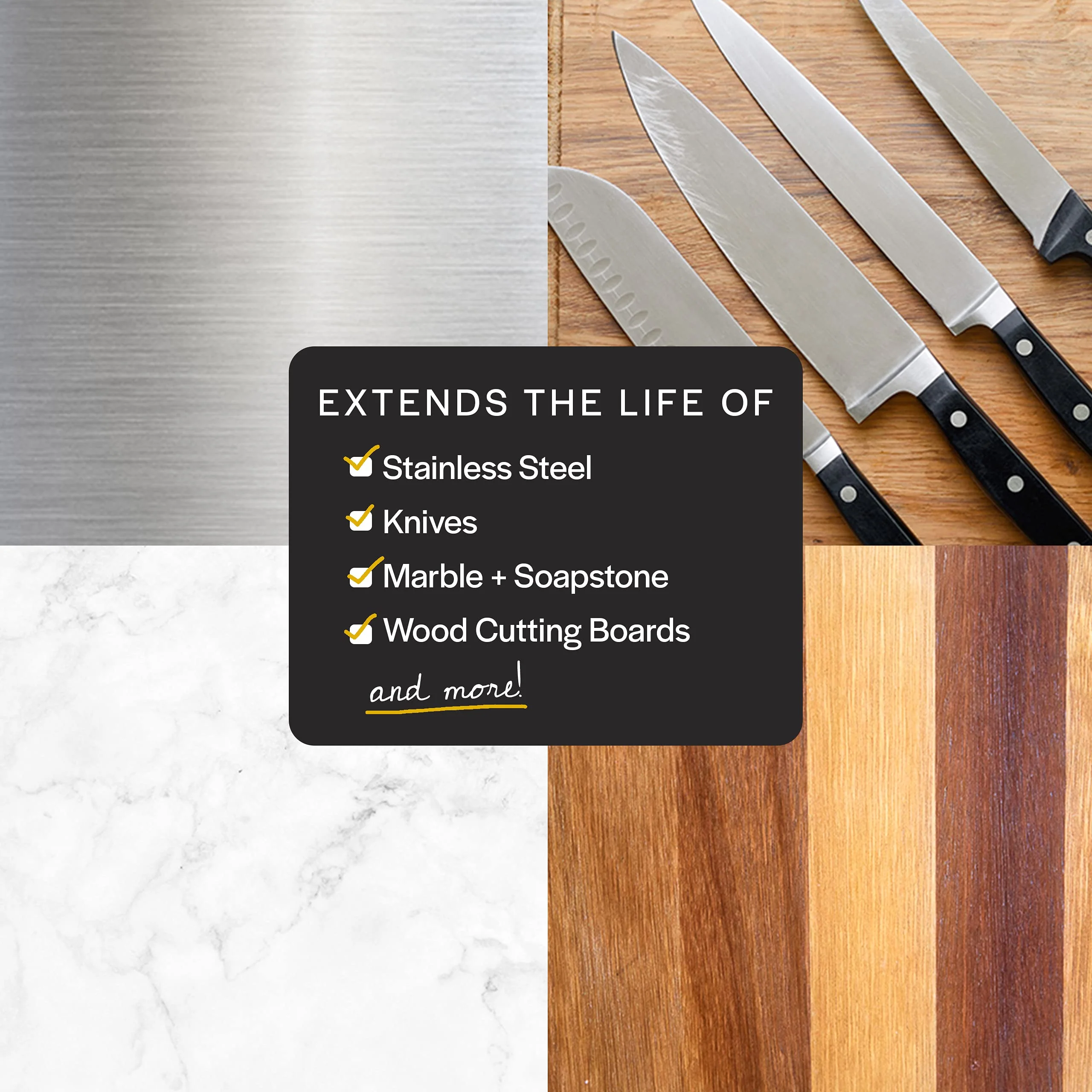 Thirteen Chefs Mineral Oil - 128oz Food Grade Conditioner for Wood Cutting Board, Countertop & Butcher Block, Lubricant for Knife or Meat Grinder - Safe USP Finish on Marble, Soapstone - Image 8