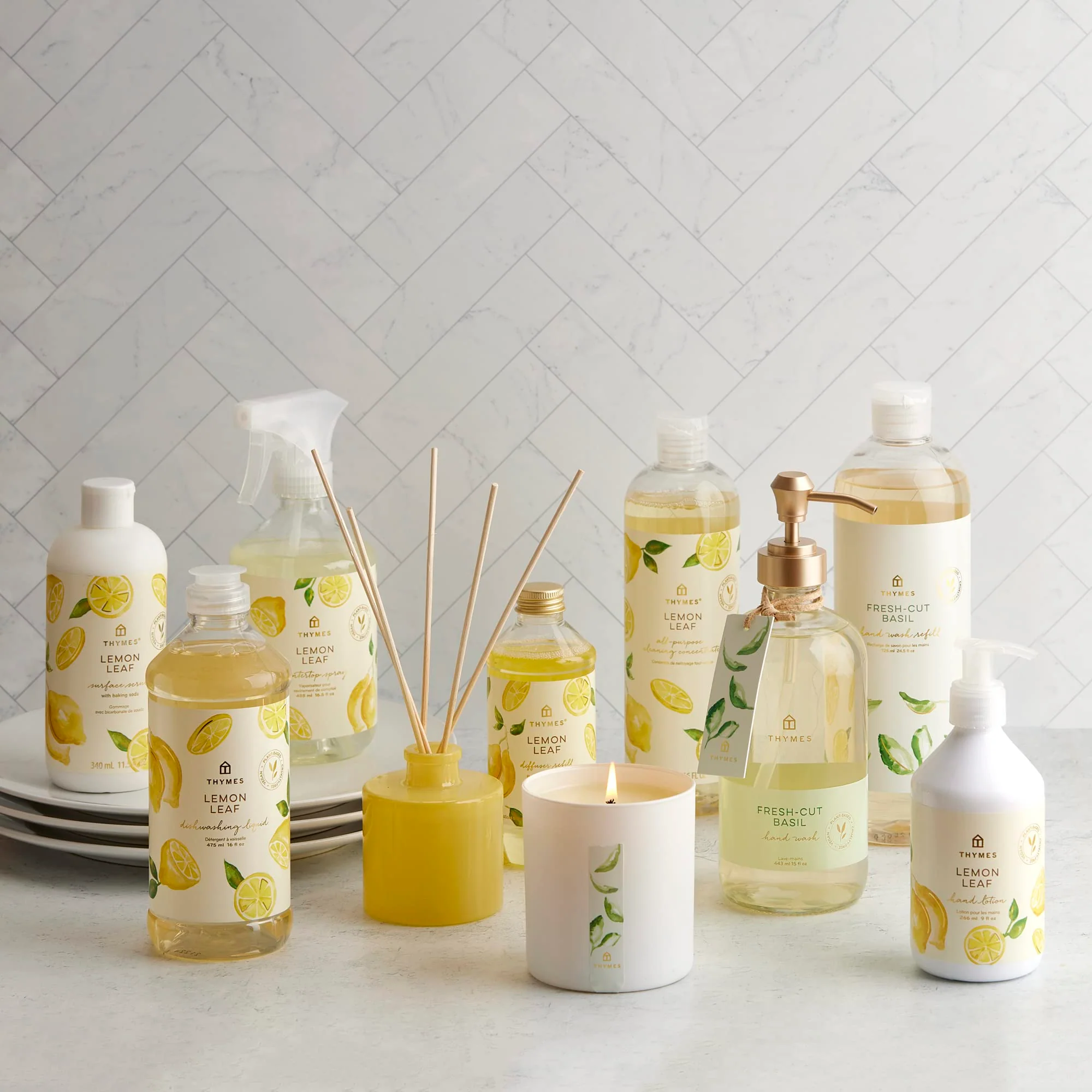 Thymes Hand Wash Refill - Scented Liquid Hand Soap Refill - Deeply Cleansing & Hydrating Formula - Plant-Based Skin Care - Clean & Invigorating Blend (Fresh-Cut Basil, 24.5 fl oz) - Image 3