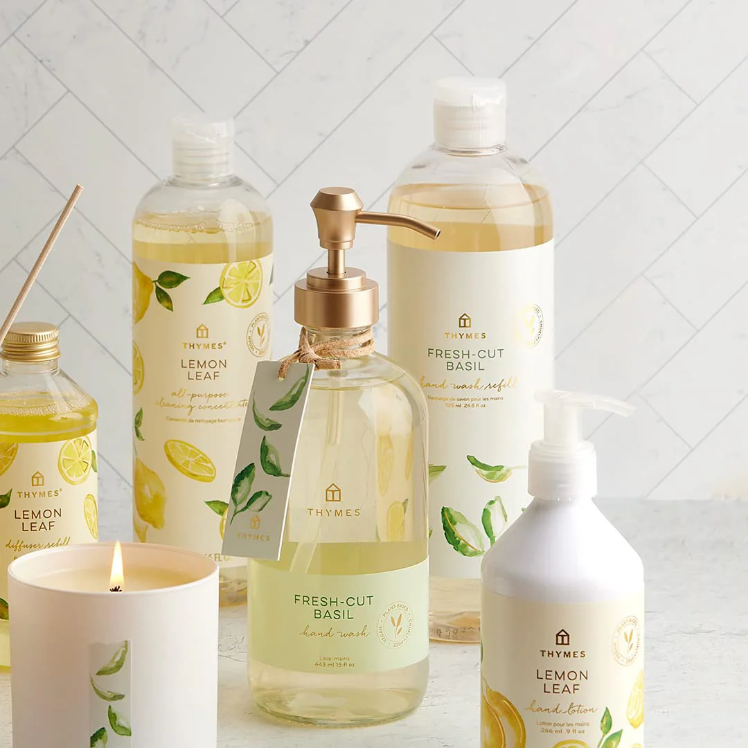 Thymes Hand Wash Refill - Scented Liquid Hand Soap Refill - Deeply Cleansing & Hydrating Formula - Plant-Based Skin Care - Clean & Invigorating Blend (Fresh-Cut Basil, 24.5 fl oz) - Image 7
