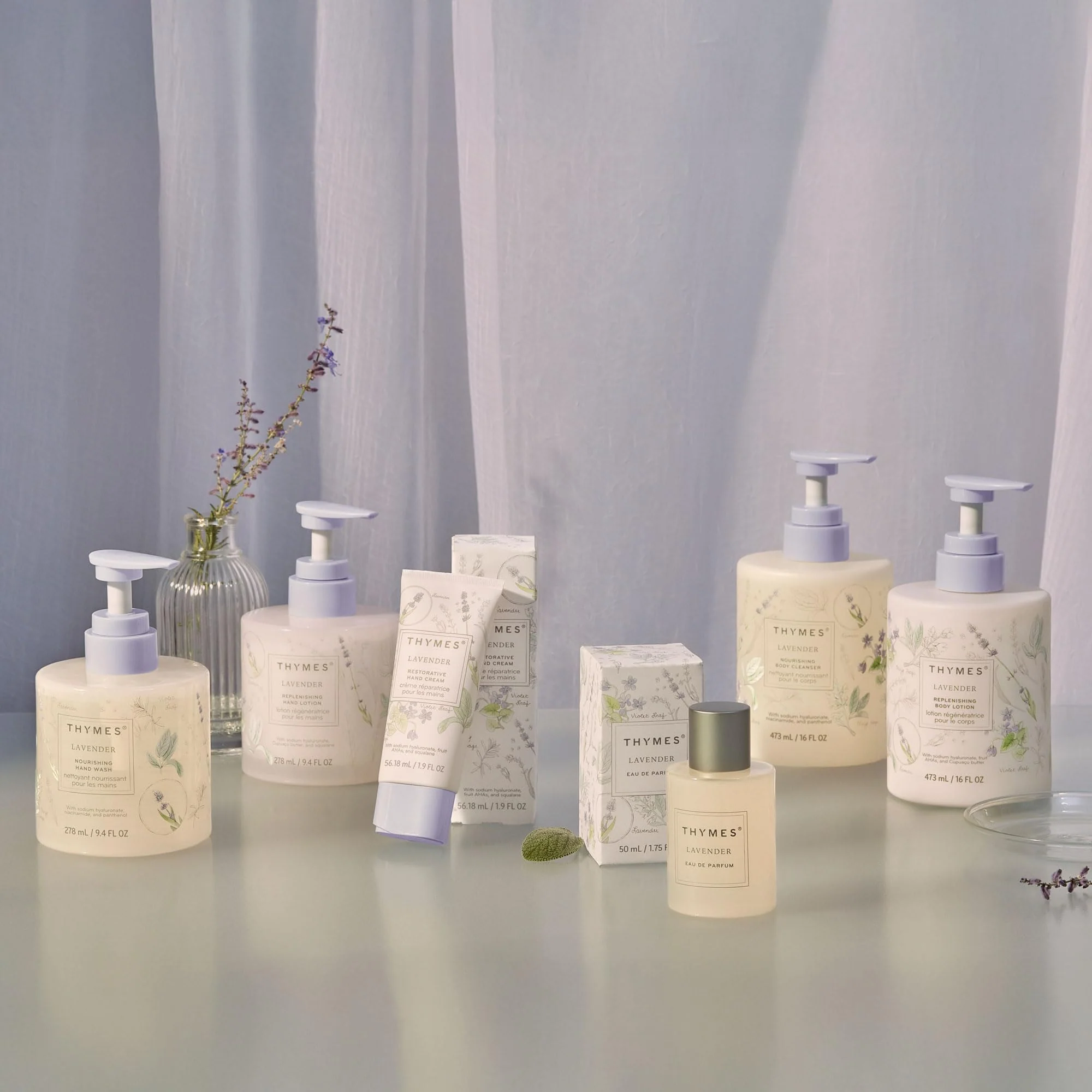 Thymes Nourishing Hand Wash - Liquid Hand Soap for Bathroom or Kitchen - Liquid Soap with Notes of Velvety Lavender, Warm Rosewood, Fresh Clary Sage, & Earthy Violet (Lavender, 9.4 fl oz) - Image 3