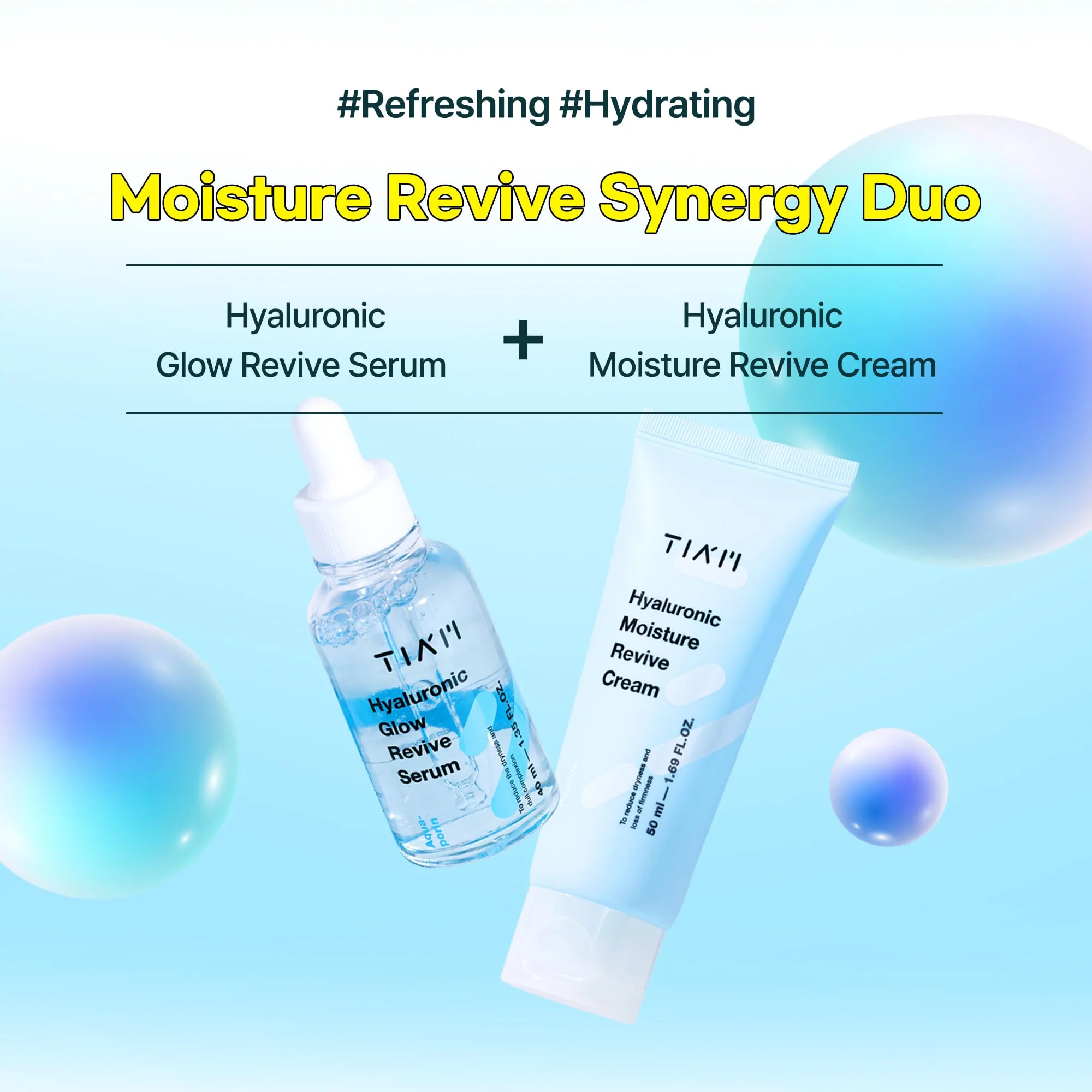 TIA'M TIAM Hyaluronic Moisture Revive Cream, 1.69 fl oz, Peptide & Ceramide Facial Moisturizer for Long-Lasting Hydration and Firming, Perfect for Dry and Dehydrated Skin, Korean Skin Care - Image 3