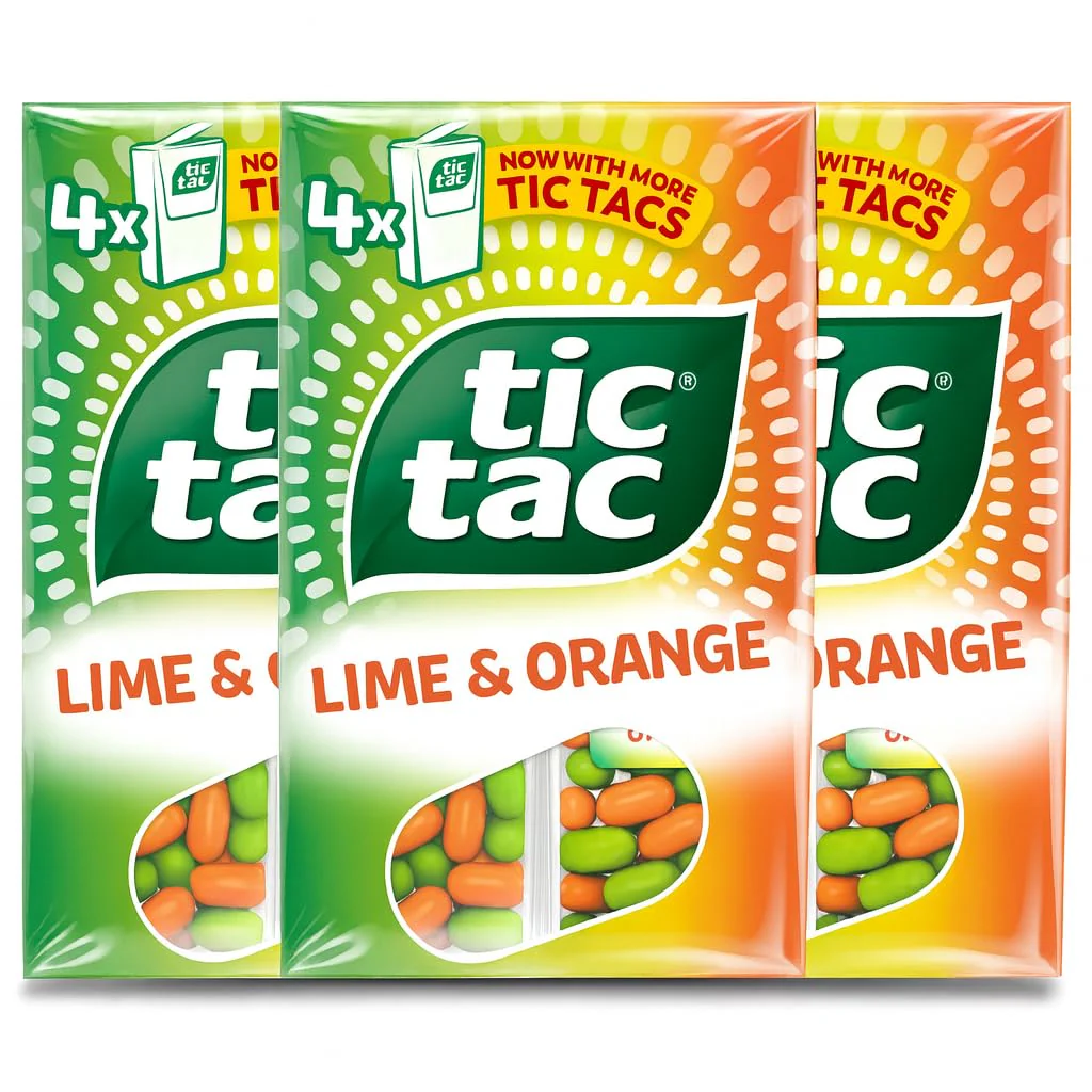 Tic Tac Freshmints 12 Pack Lemon and Orange Flavoured Breath Freshening Mints Pocket Sized Flip Top Dispensers Long Lasting Freshness Refreshing Mints Ideal for Travel Car Office or On The Go Convenie