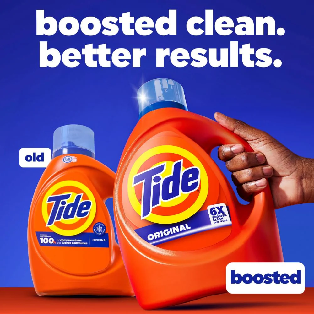 Tide Laundry Detergent Liquid, Original Scent, 64 Loads, 80 FL OZ, Works on 100% of Common Stains, Laundry Soap, Liquid Laundry Detergent - Image 6