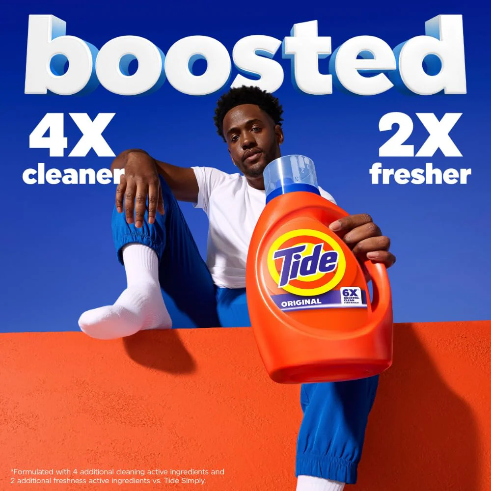 Tide Laundry Detergent Liquid, Original Scent, 64 Loads, 80 FL OZ, Works on 100% of Common Stains, Laundry Soap, Liquid Laundry Detergent - Image 7