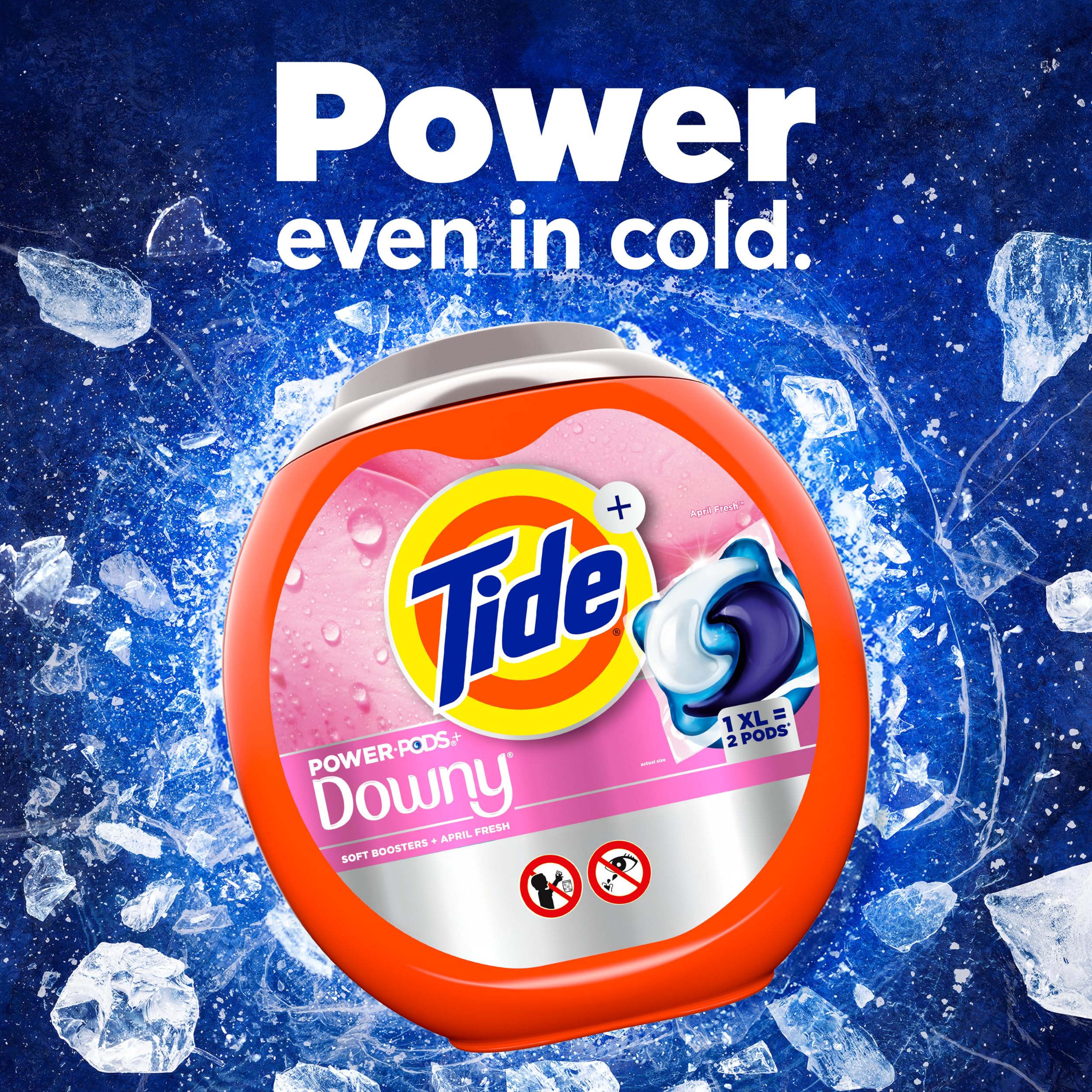 Tide Power PODs + Downy Laundry Detergent Pods, 63 Count, Soft Boosters + April Fresh - Image 9