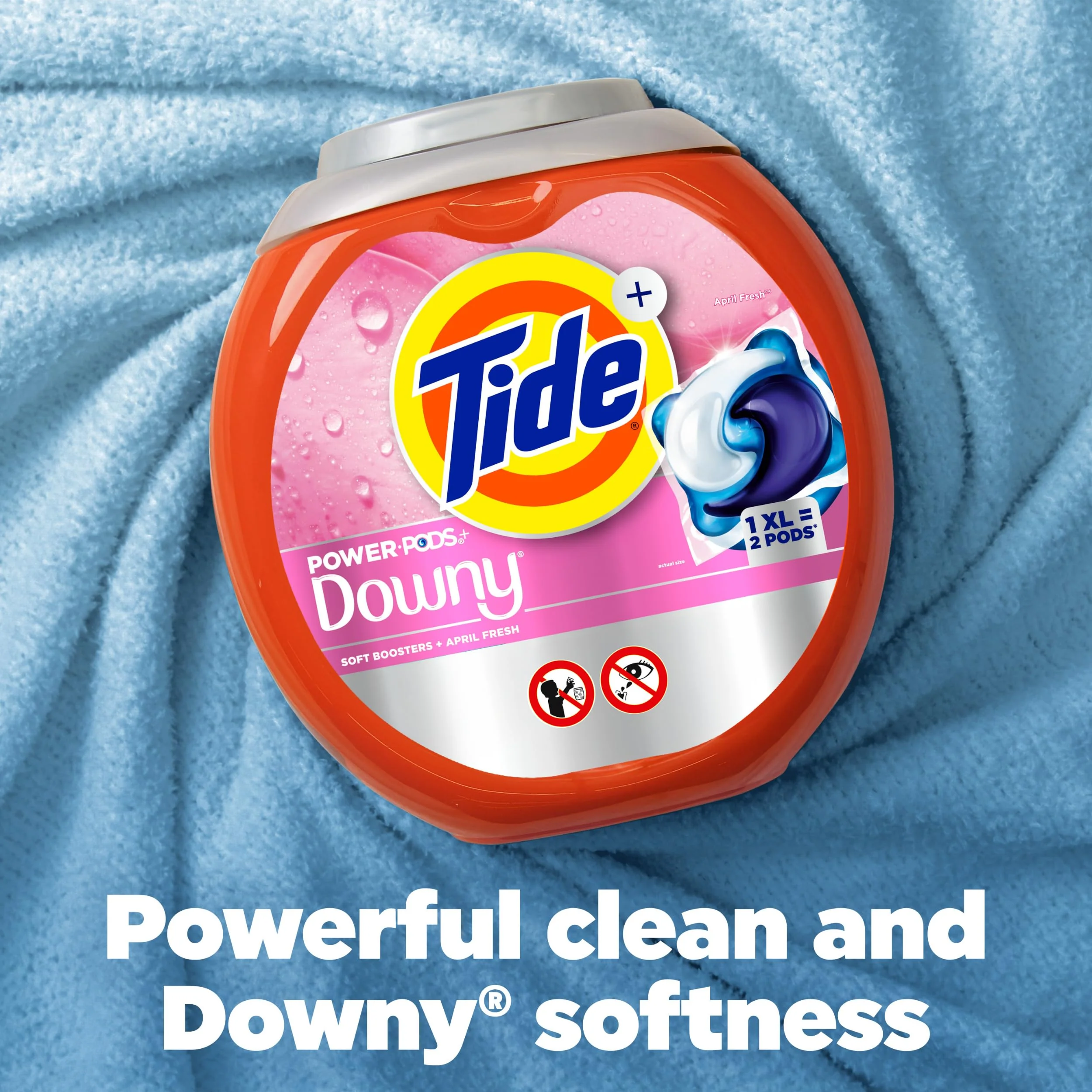 Tide Power PODs + Downy Laundry Detergent Pods, 63 Count, Soft Boosters + April Fresh - Image 3