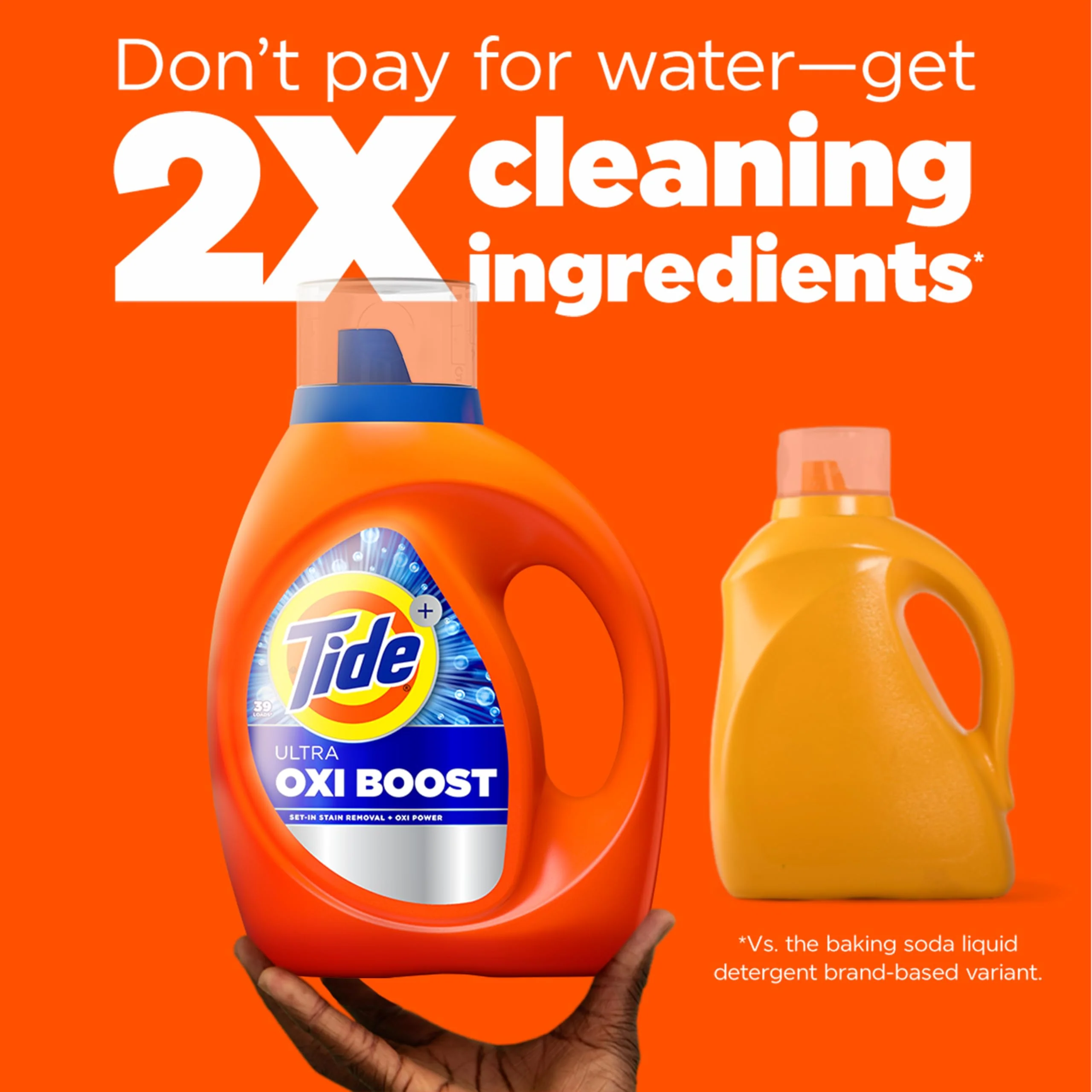 Tide Ultra Oxi Boost Liquid Laundry Detergent, 132 fl oz, 94 Loads, Advanced Stain Remover, Laundry Detergent Liquid with Extra Oxi Power - Image 6