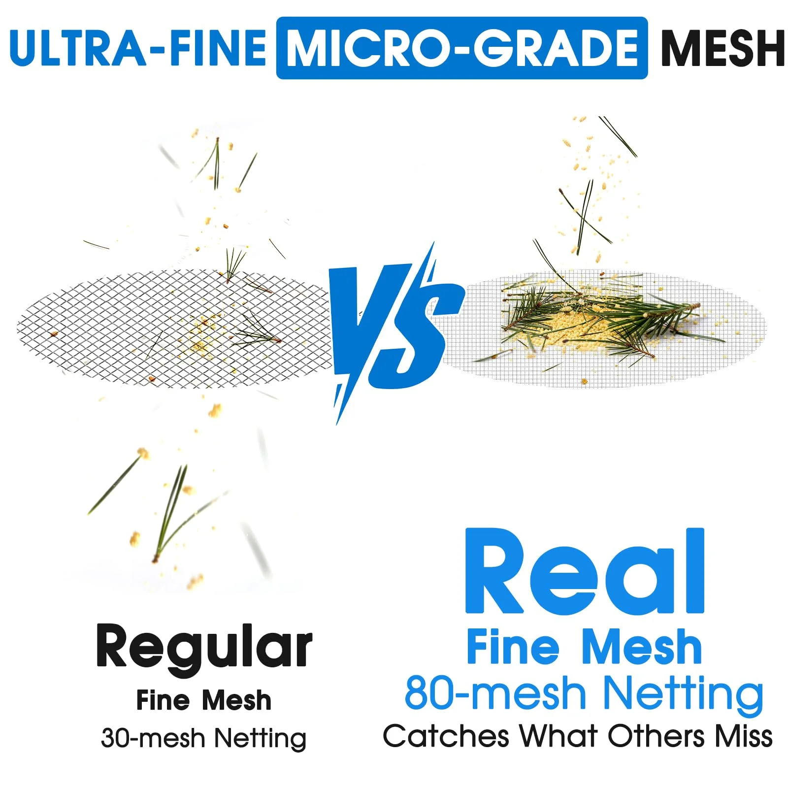 TidyMister 17.5'' Ultra Fine Mesh Pool Skimmer Net Rake for Sand Silt Pollen Debris - Super Extra Fine Nylon Cleaning Pool Net for Above Ground & In-ground Swimming Pools - Image 6