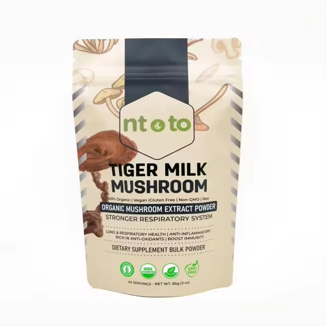 Tiger Milk Mushroom Supplement (Lignosus Rhinocerus) 3oz (85g) | Supports Lungs & Respiratory Health - Herbal Extract - Non-GMO, Vegan, Organic | 40 Servings - Image 3