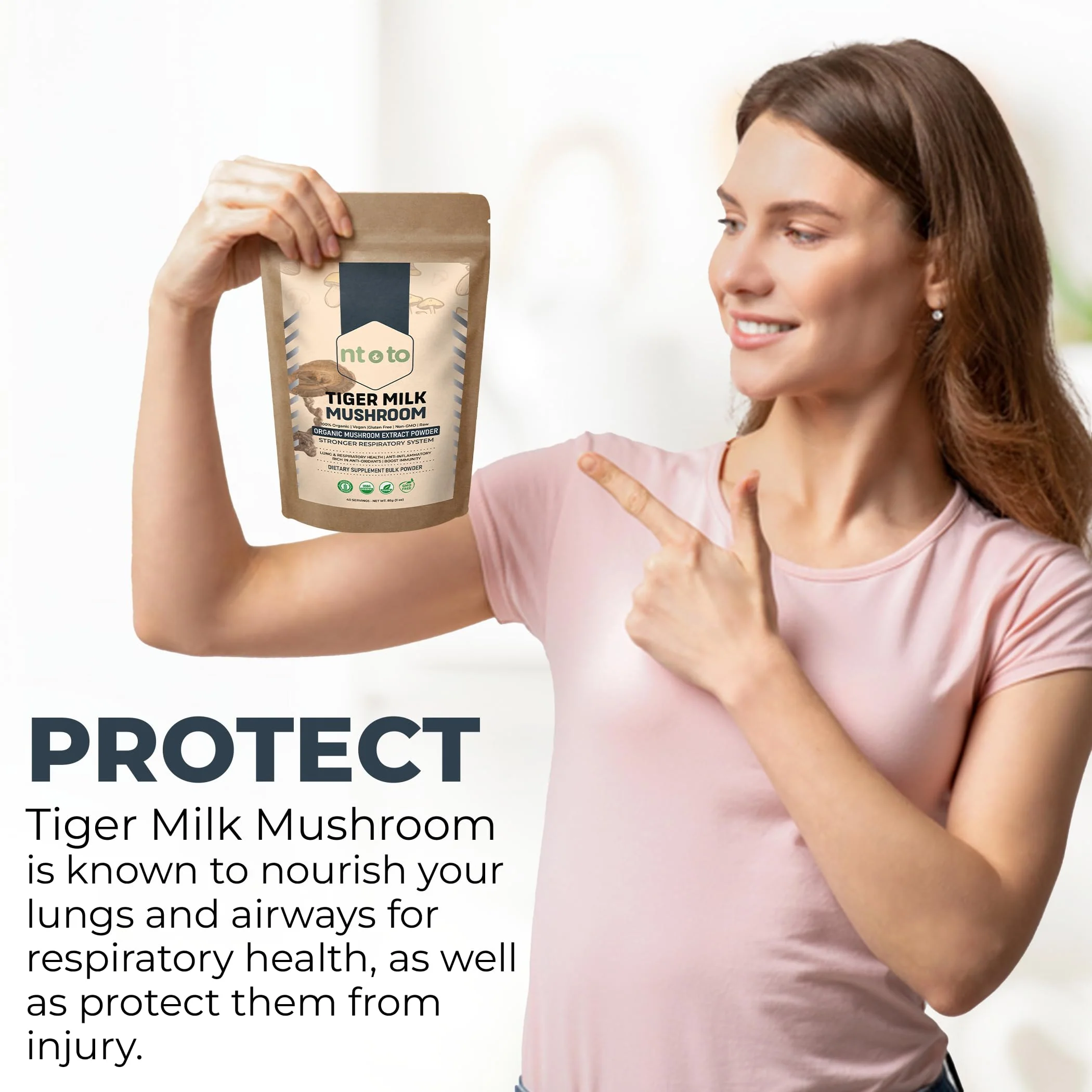Tiger Milk Mushroom Supplement (Lignosus Rhinocerus) 3oz (85g) | Supports Lungs & Respiratory Health - Herbal Extract - Non-GMO, Vegan, Organic | 40 Servings - Image 5