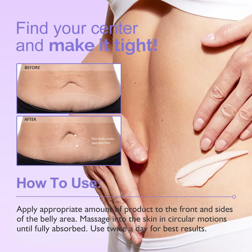 Tighten & Smooth Belly Cream - Tighten and Lift Neck Cream, Advanced Firming Lotion for Arms, Butt & Thighs | Visibly Lift Loose Skin, Improve Elasticity & Tone - Image 2