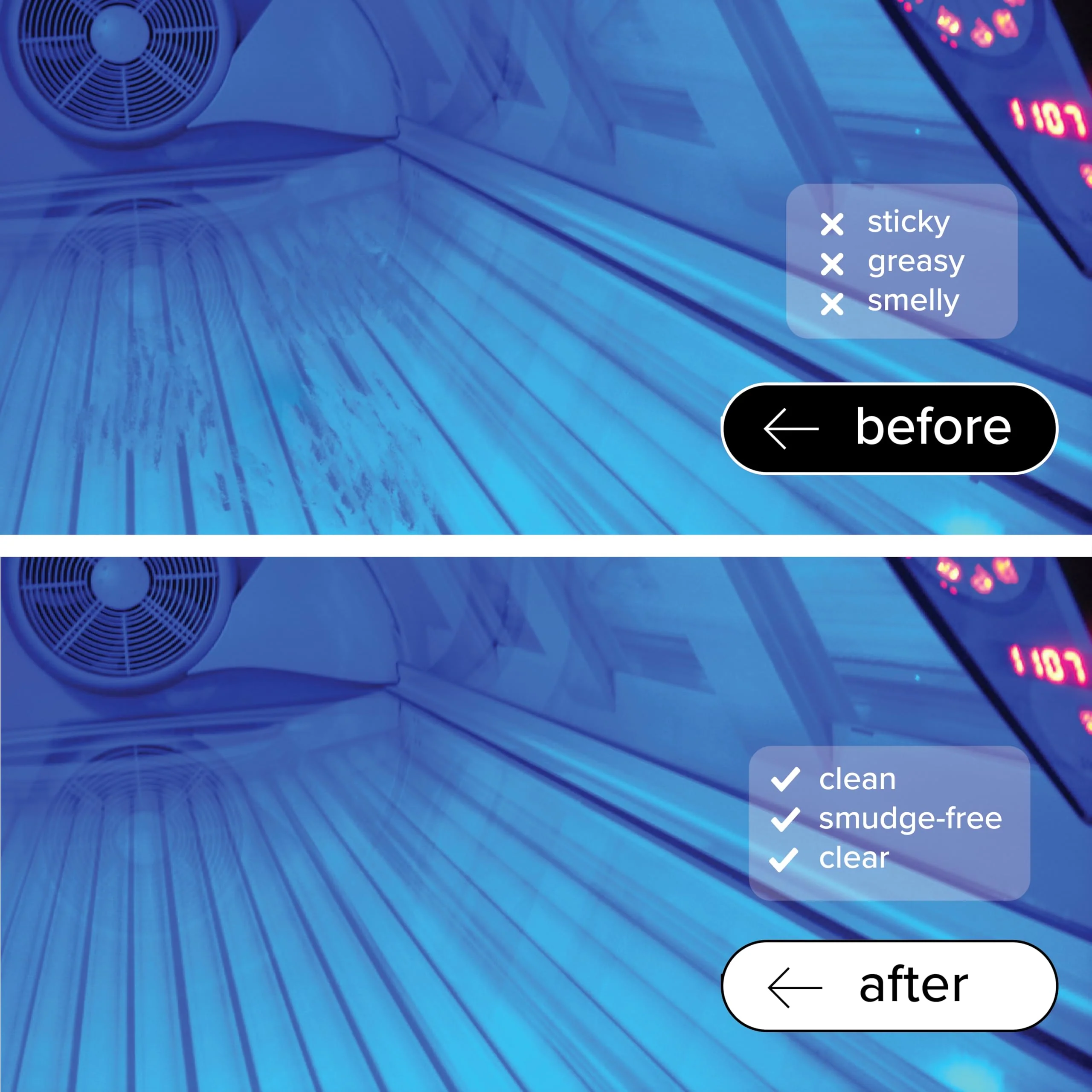 Tillbrook 32 oz Tanning Bed Cleaner Streak-Free, Universal Cleaning Spray for Non-Porous Surfaces and Acrylic – Covers 500 sq ft – Safe & Non-Toxic - Image 3