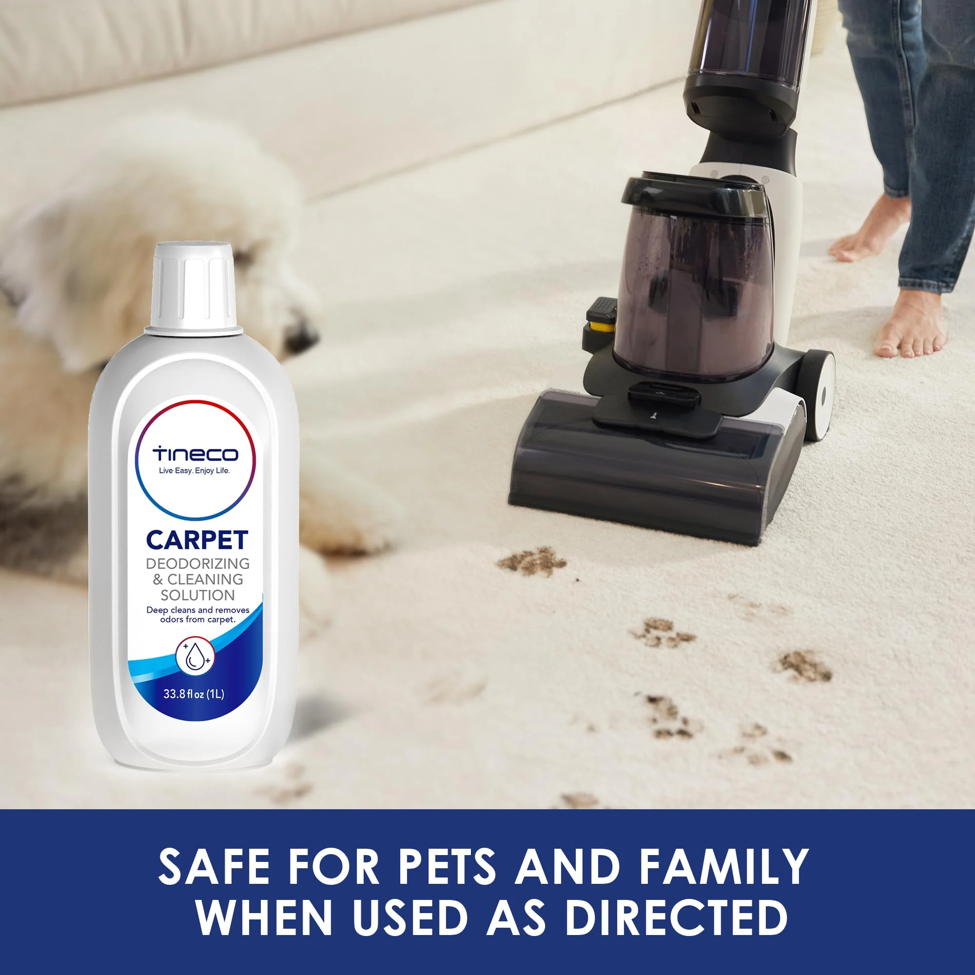 Tineco Carpet Cleaning Solution for CARPET ONE Cruiser, CARPET ONE & Spot Series, 33.8 OZ, NOT for Wet Dry Vacuum, Not for Hard Floors - Image 5