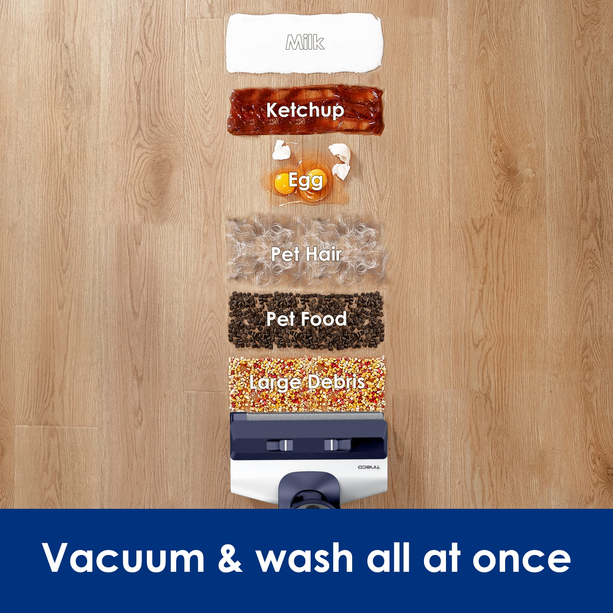 Tineco Floor ONE S5 PRO 2 Cordless Wet Dry Vacuum Smart Hardwood Floor Cleaner Machine, One-Step Cleaning Mop for Sticky Messes and Pet Hair, LCD Display, APP, Voice Guide with Ultra Mode - Image 2