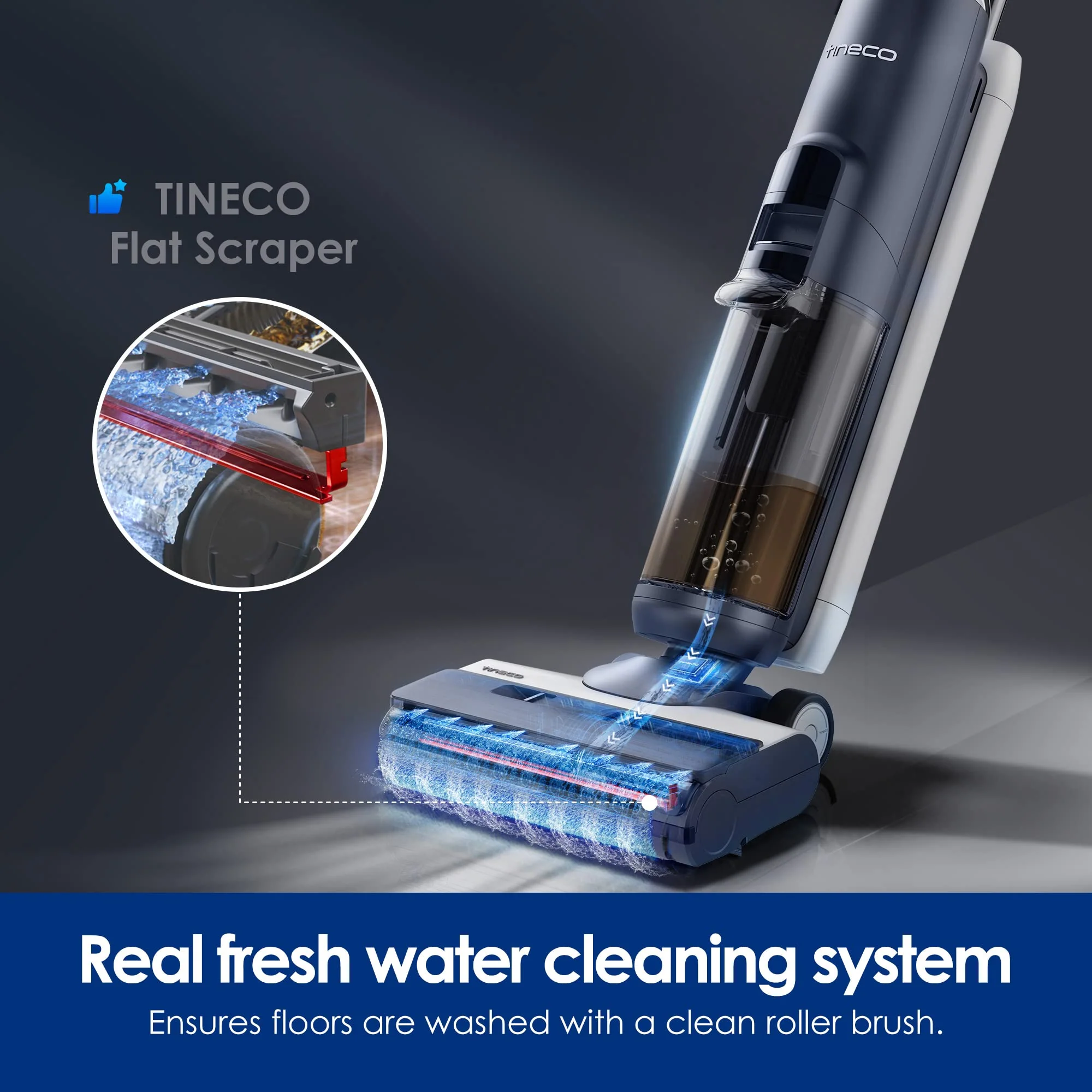 Tineco Floor ONE S5 PRO 2 Cordless Wet Dry Vacuum Smart Hardwood Floor Cleaner Machine, One-Step Cleaning Mop for Sticky Messes and Pet Hair, LCD Display, APP, Voice Guide with Ultra Mode - Image 6