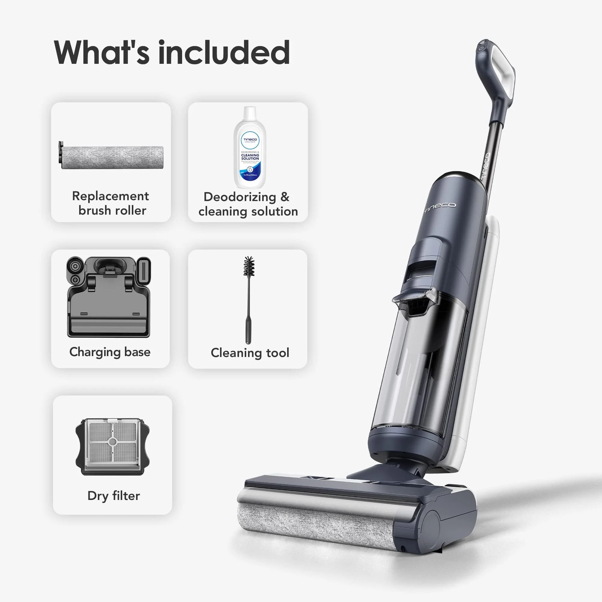 Tineco Floor ONE S5 PRO 2 Cordless Wet Dry Vacuum Smart Hardwood Floor Cleaner Machine, One-Step Cleaning Mop for Sticky Messes and Pet Hair, LCD Display, APP, Voice Guide with Ultra Mode - Image 9