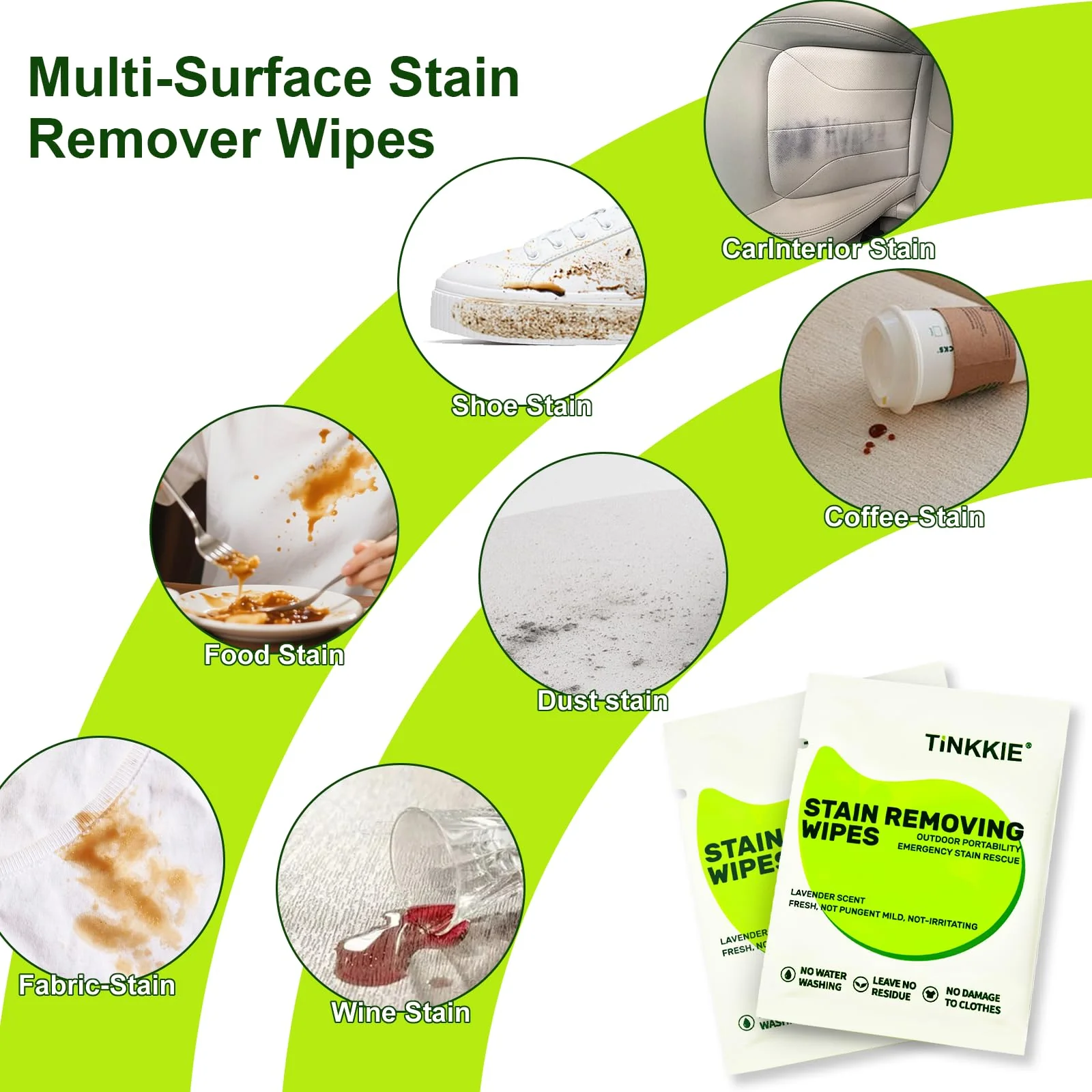 TiNKKiE 200 Pack Stain Remover Wipes for Clothes & Fabric – Instant Clothing Stain Remover for Shoes, Shirts & Jackets, Individually Wrapped Portable Wipes for Travel & On-the-Go Cleaning - Image 7