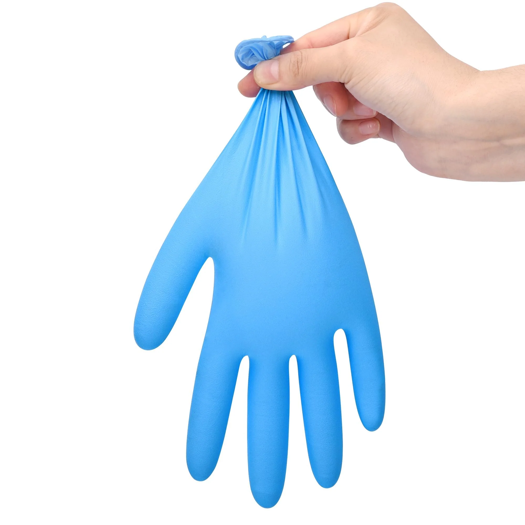 TitanFlex Heavy-Duty Blue Disposable Nitrile Gloves, XL, Box of 100, 6-mil, Fully Textured, Powder-Free, Latex-Free - Image 3