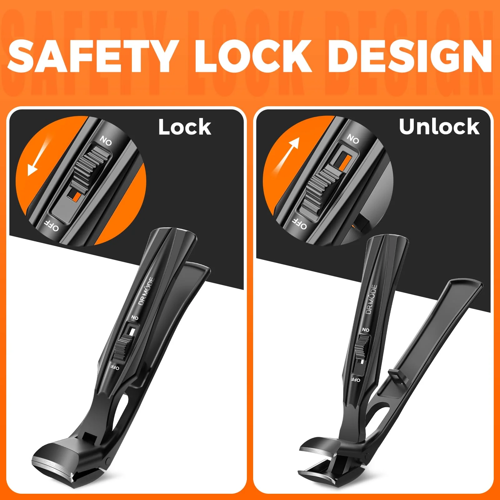 Toenail Clippers for Seniors Thick Toenails, Upgrade Angled Head Large Toe Nail Clippers for Men with Wide Jaw Opening, Sharp Heavy Duty Fingernail Clipper Cutter with Catcher Long Handle -Black - Image 5